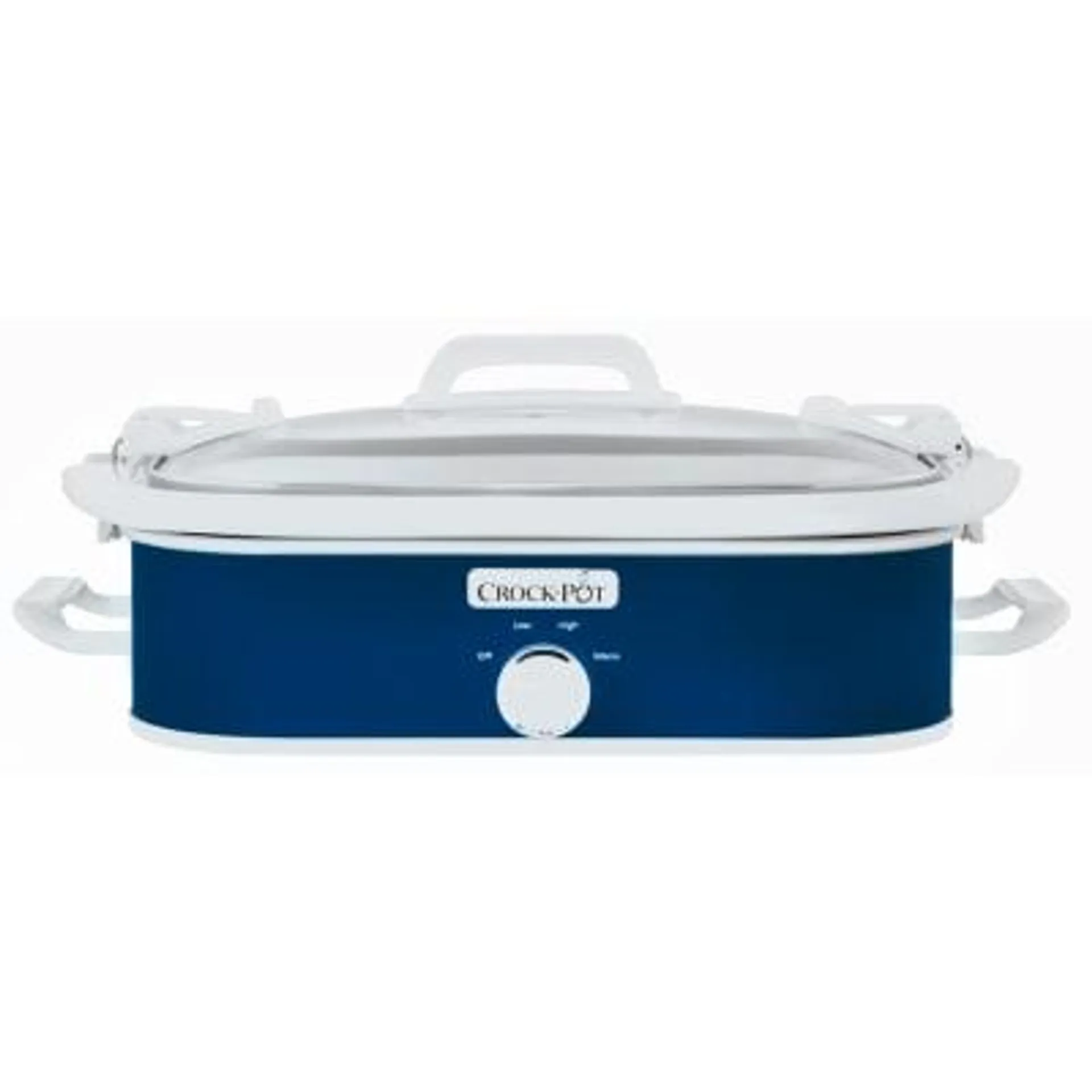 Crock-Pot Casserole Crock 3.5 qt Blue/White Slow Cooker