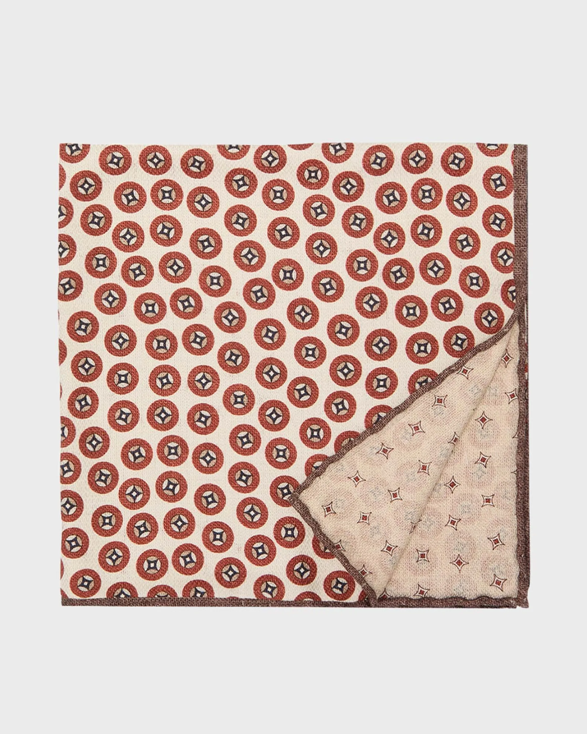 Men's Geometric Design Silk Pocket Square