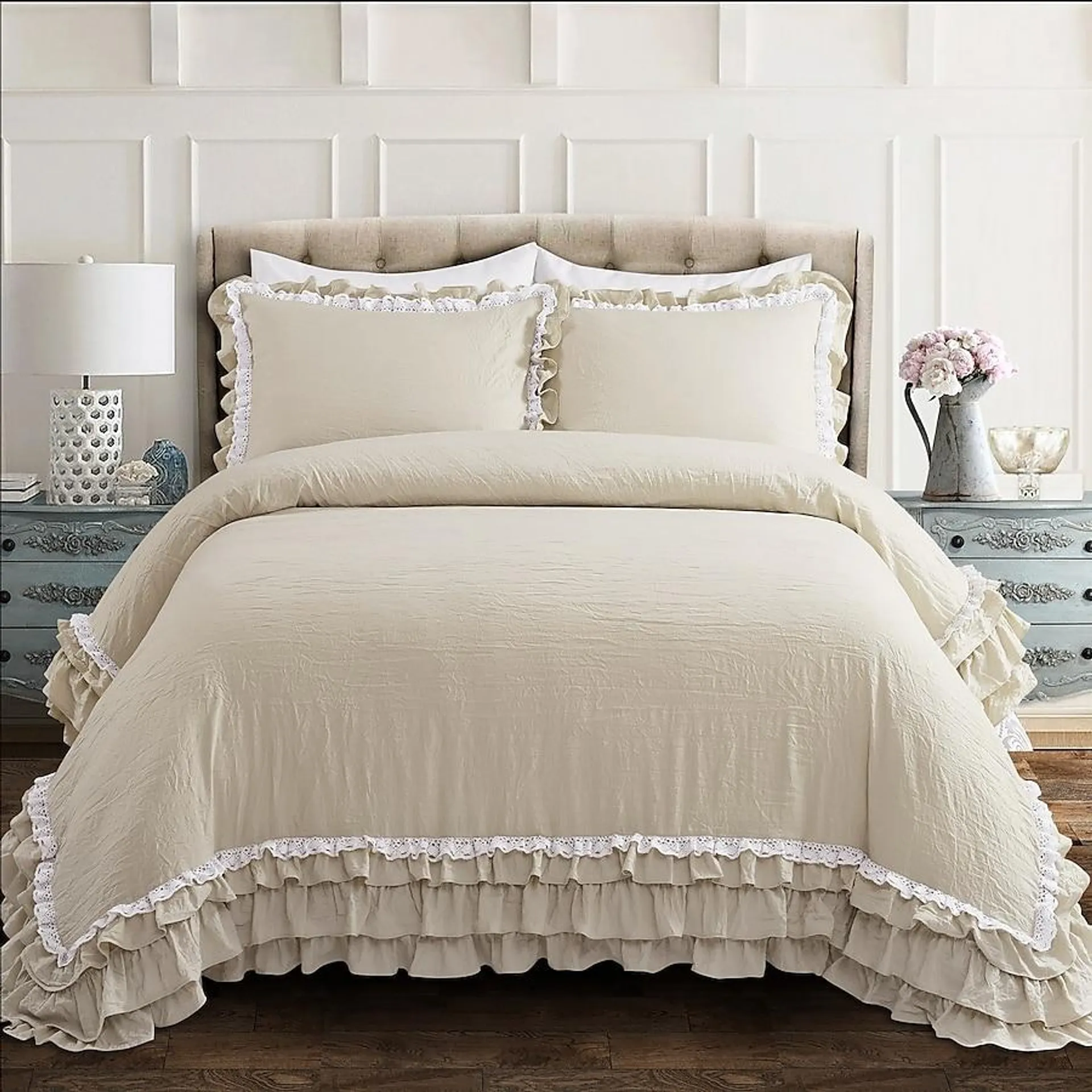 Lush Decor Neutral Solid King Comforter