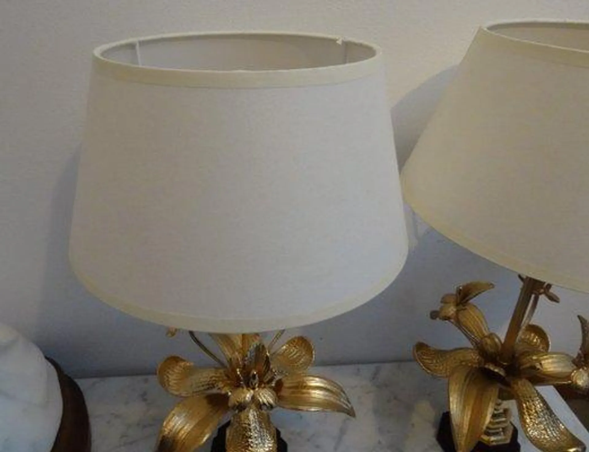 Gilded Bronze Table Lamps from Maison Jansen, 1970s, Set of 2