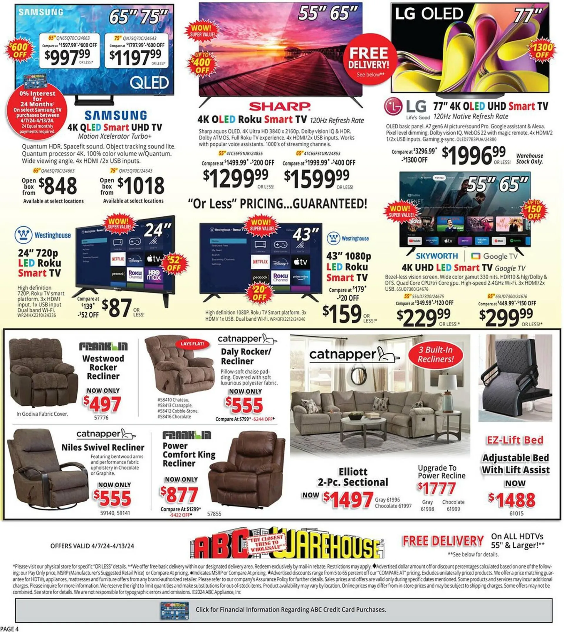 Weekly ad ABC Warehouse Weekly Ad from April 7 to April 13 2024 - Page 4