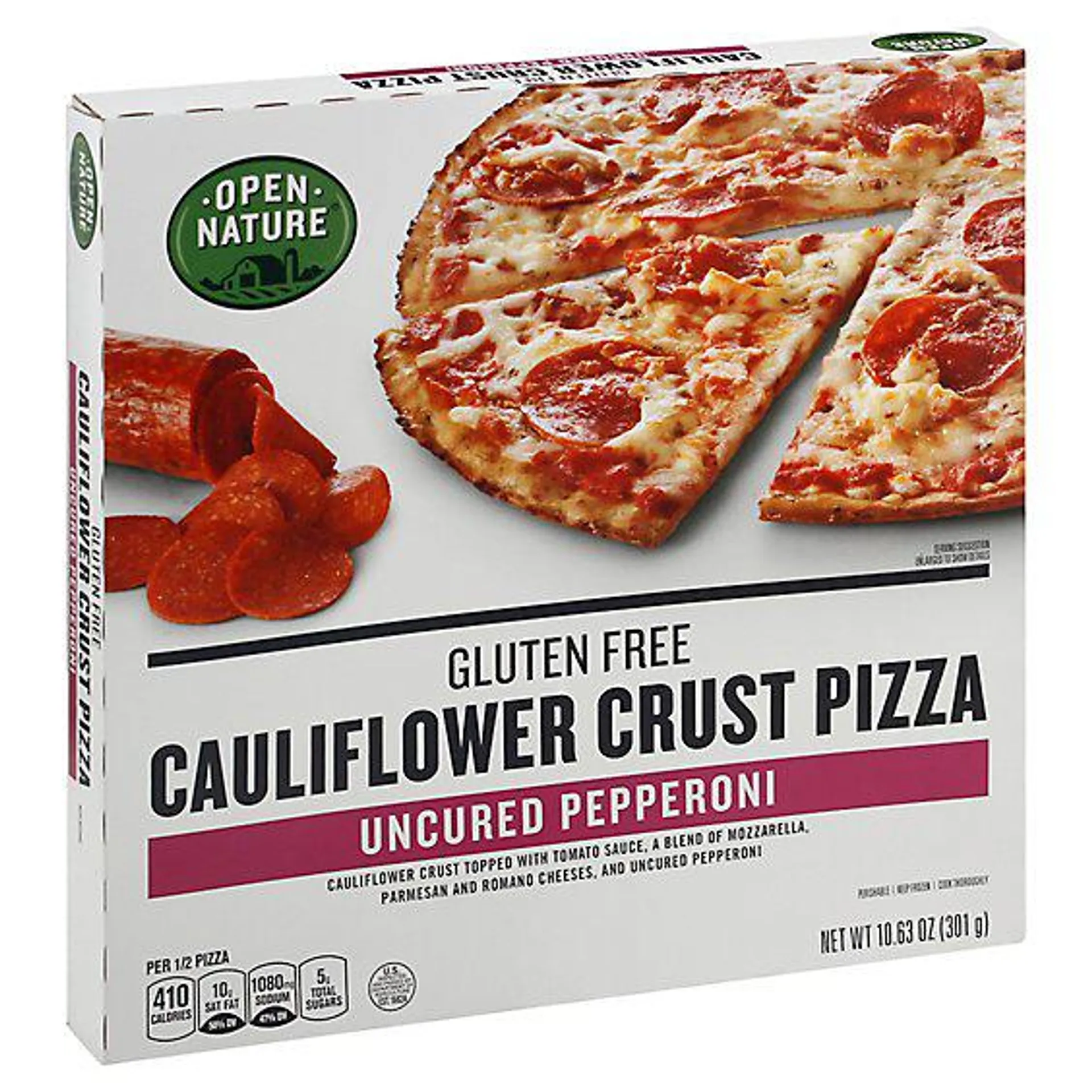 Pizza, Gluten Free, Cauliflower Crust, Uncured Pepperoni