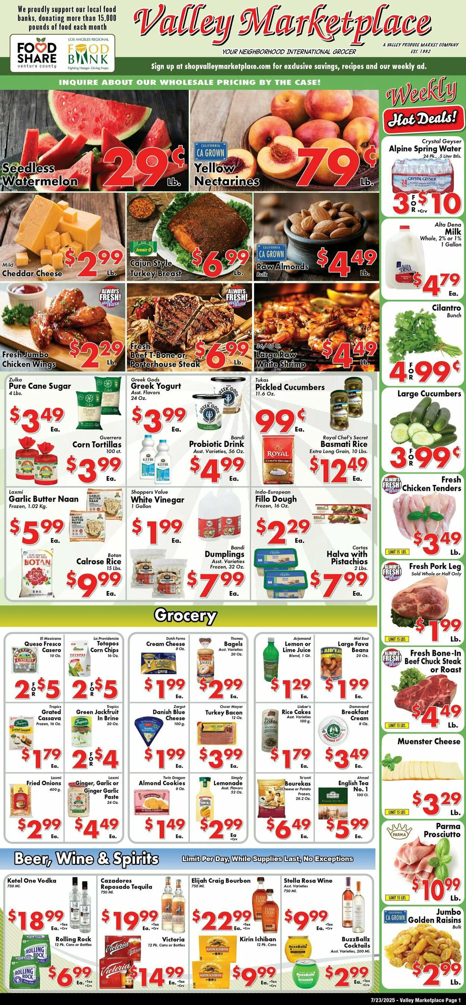 Weekly ad Valley Marketplace from July 23 to July 23 2025 - Page 1