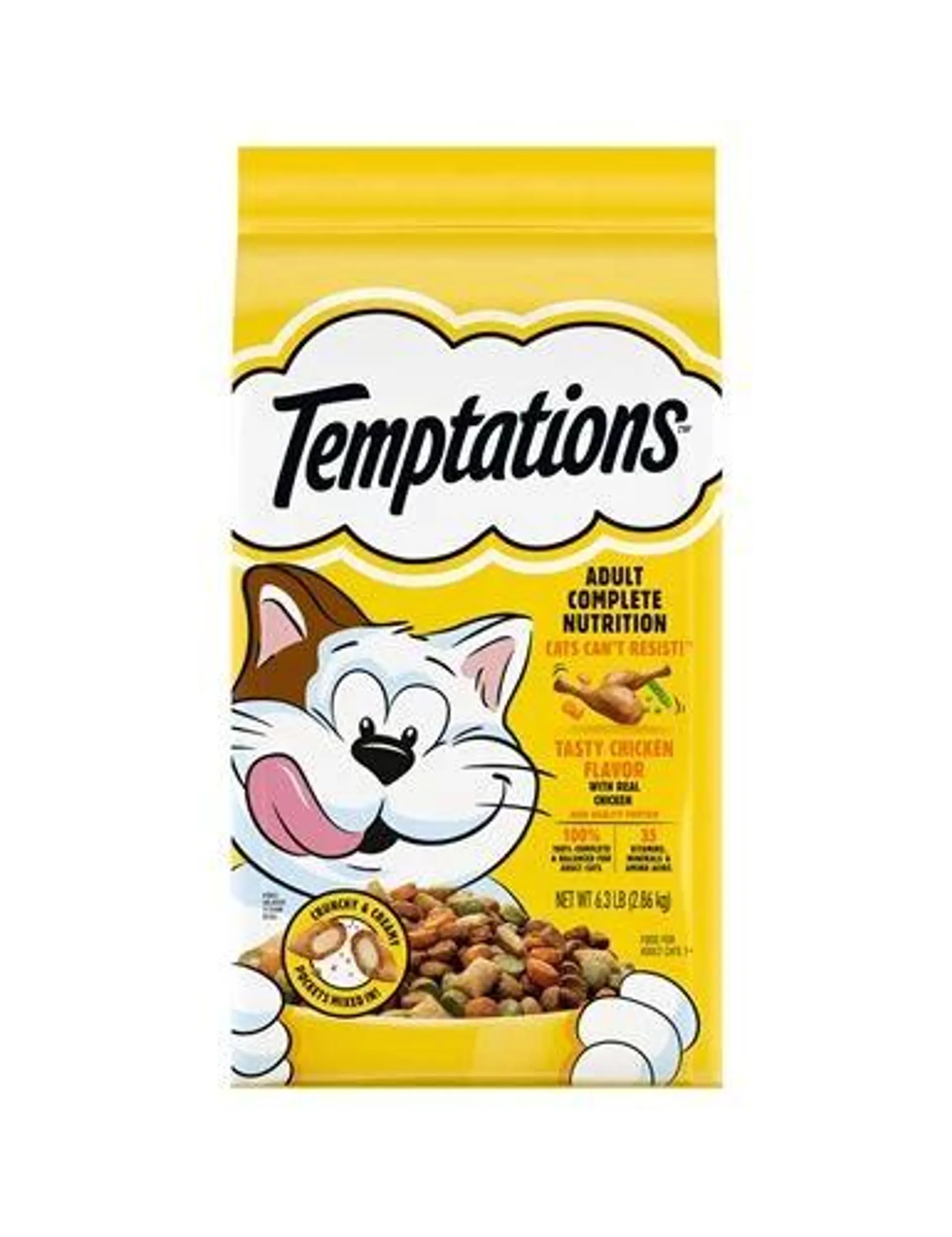 Temptations Tasty Chicken Flavor Adult Dry Cat Food, 6.3 Pounds