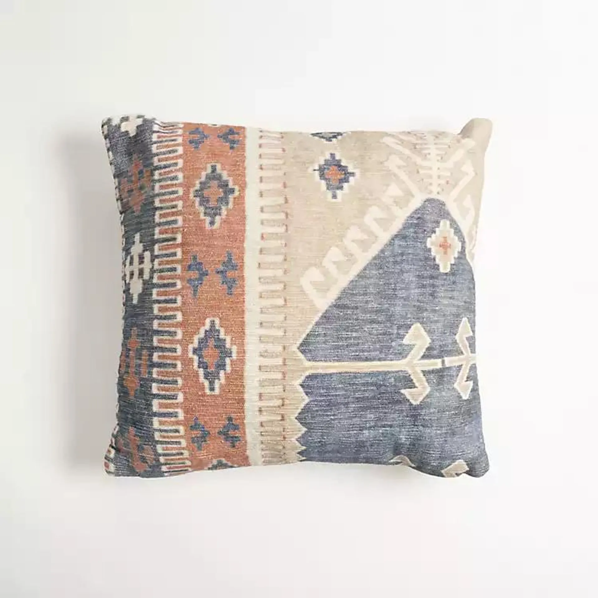 Navy and Rust Vintage Bahiti Throw Pillow