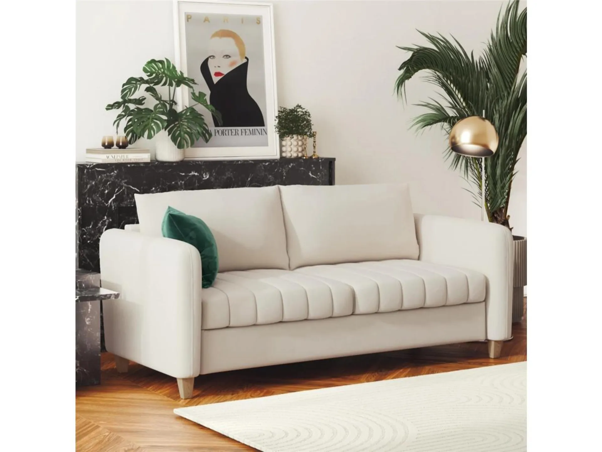 CosmoLiving Coco Velvet Sofa