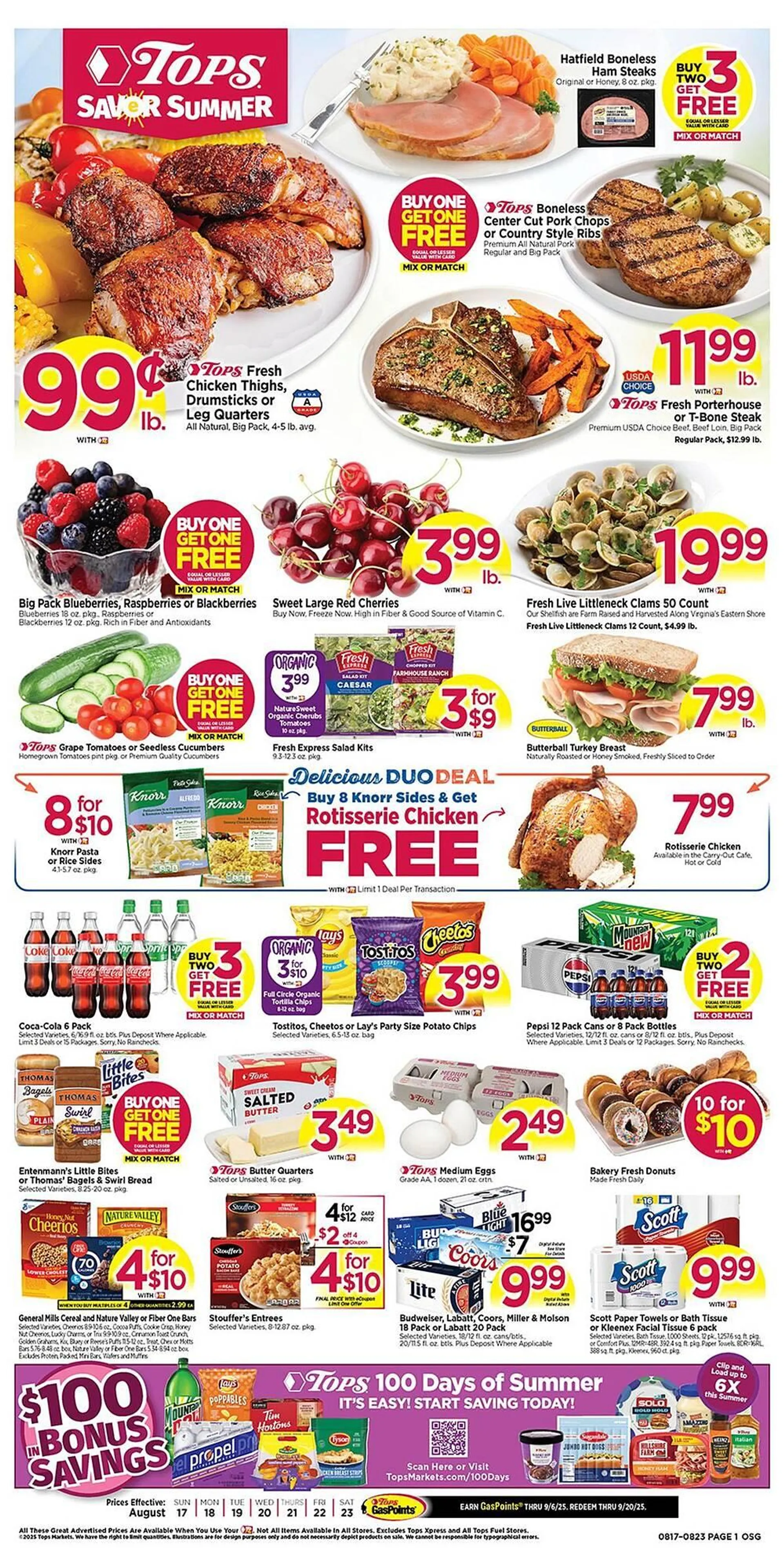 Weekly ad Tops Weekly Ad from August 17 to August 23 2025 - Page 1