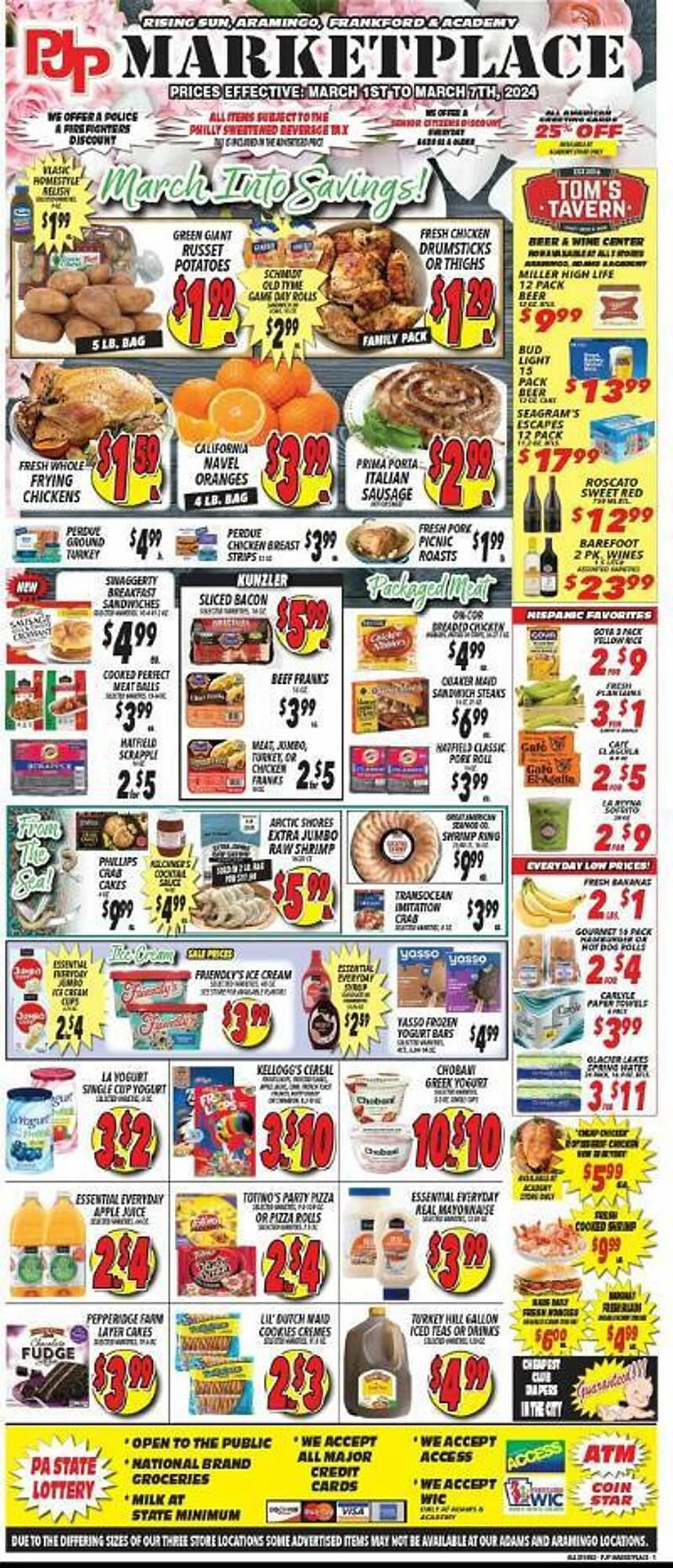 Weekly ad PJP Marketplace Weekly Ad from March 1 to March 7 2024 - Page 1