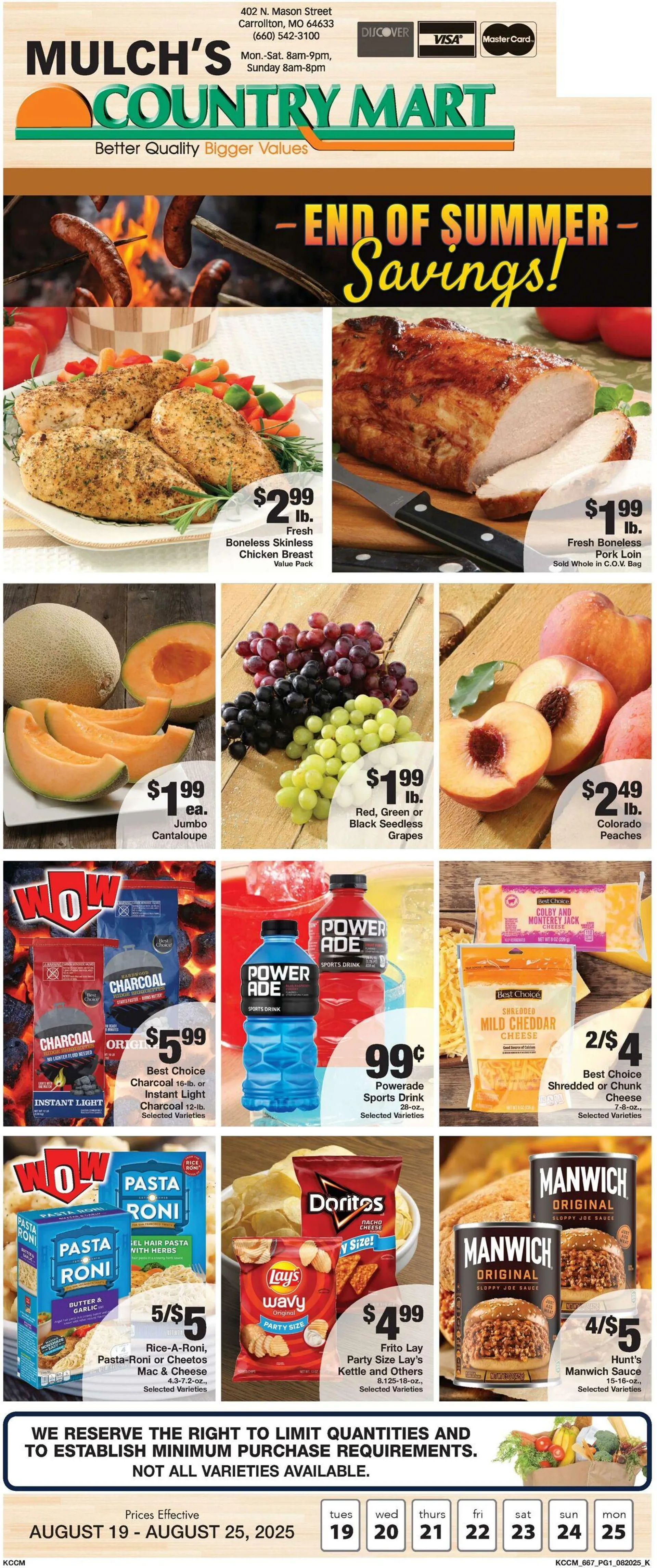Weekly ad Country Mart from August 19 to August 25 2025 - Page 1