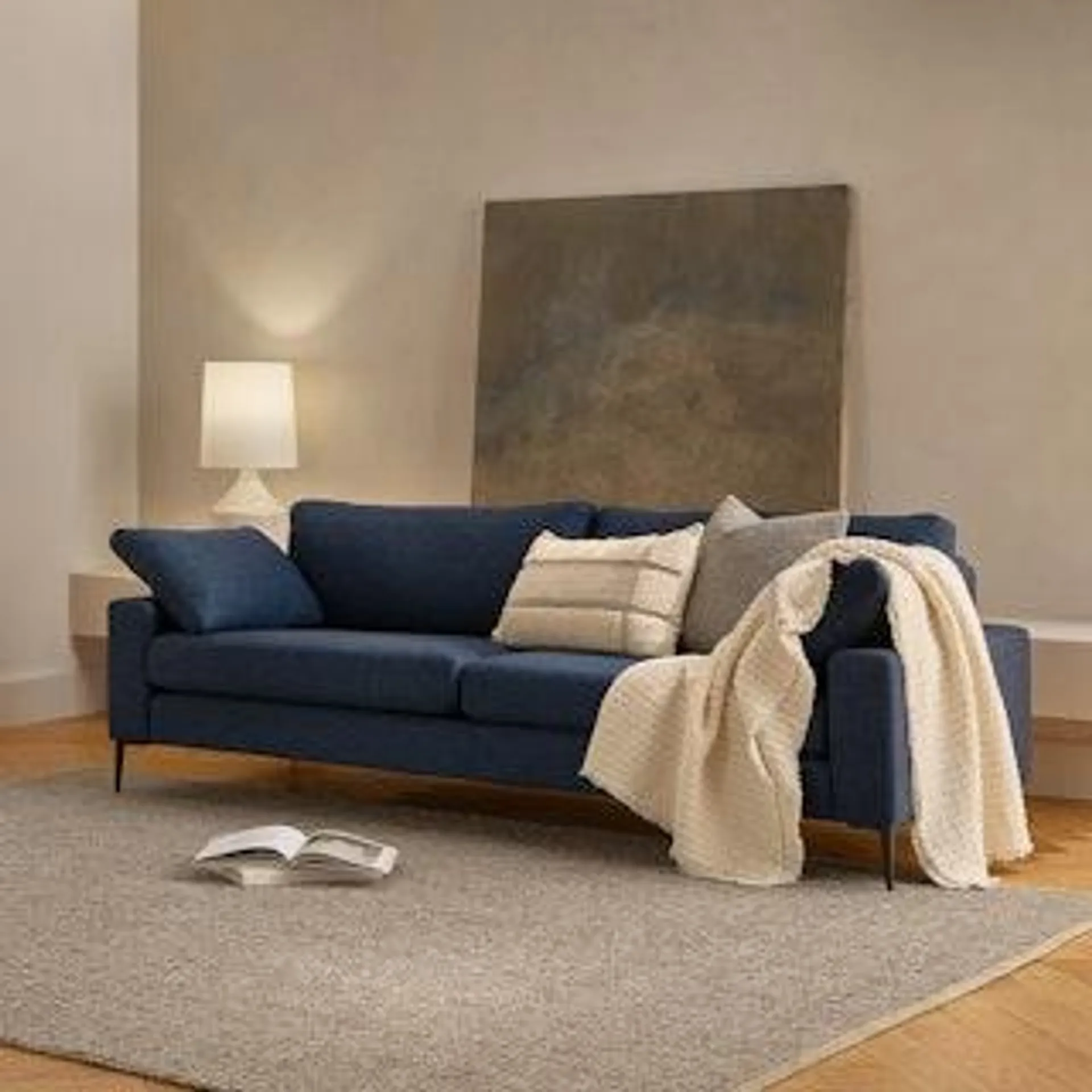 Nova 90.5" Sofa - Twilight Blue