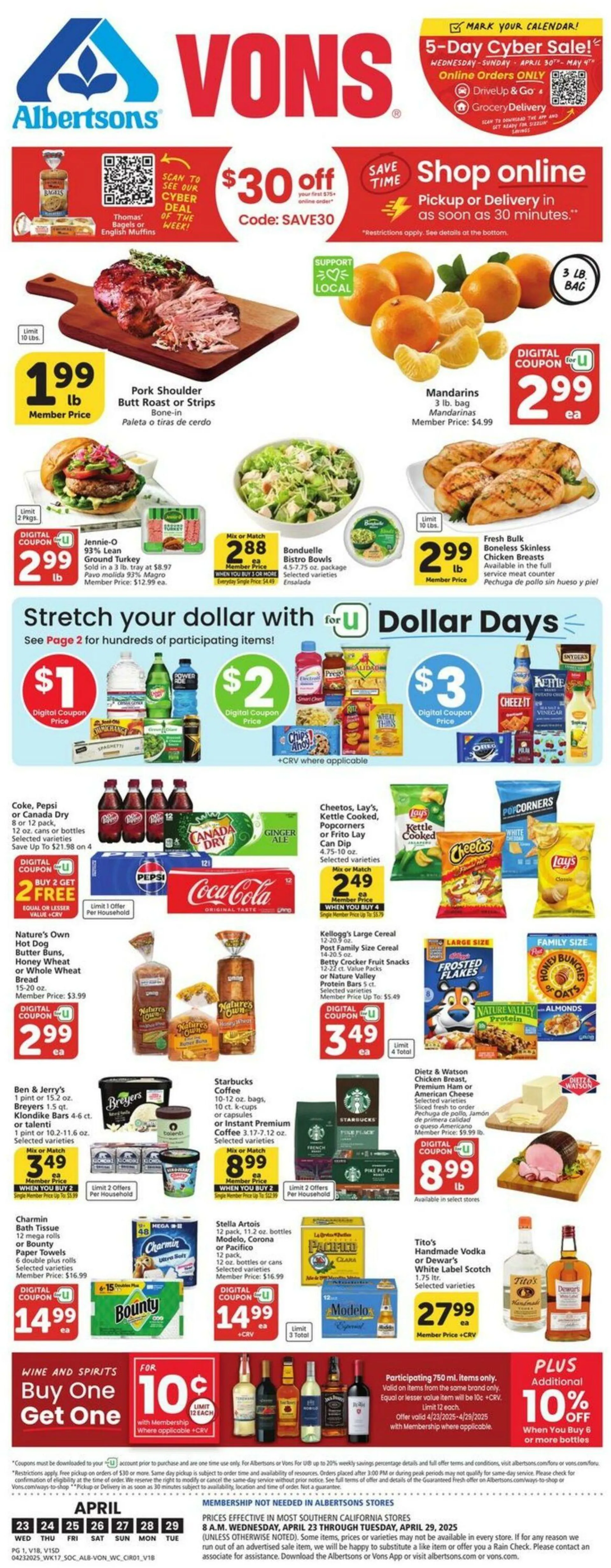 Vons Current weekly ad - 1