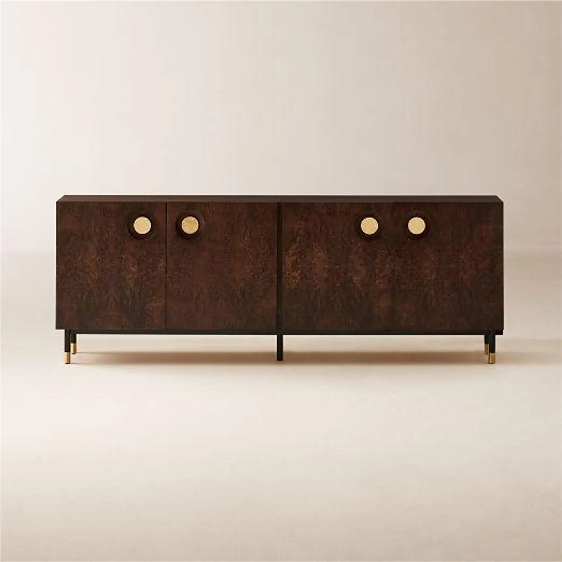 Carbon Brown Burl Wood Media Console 82.75"