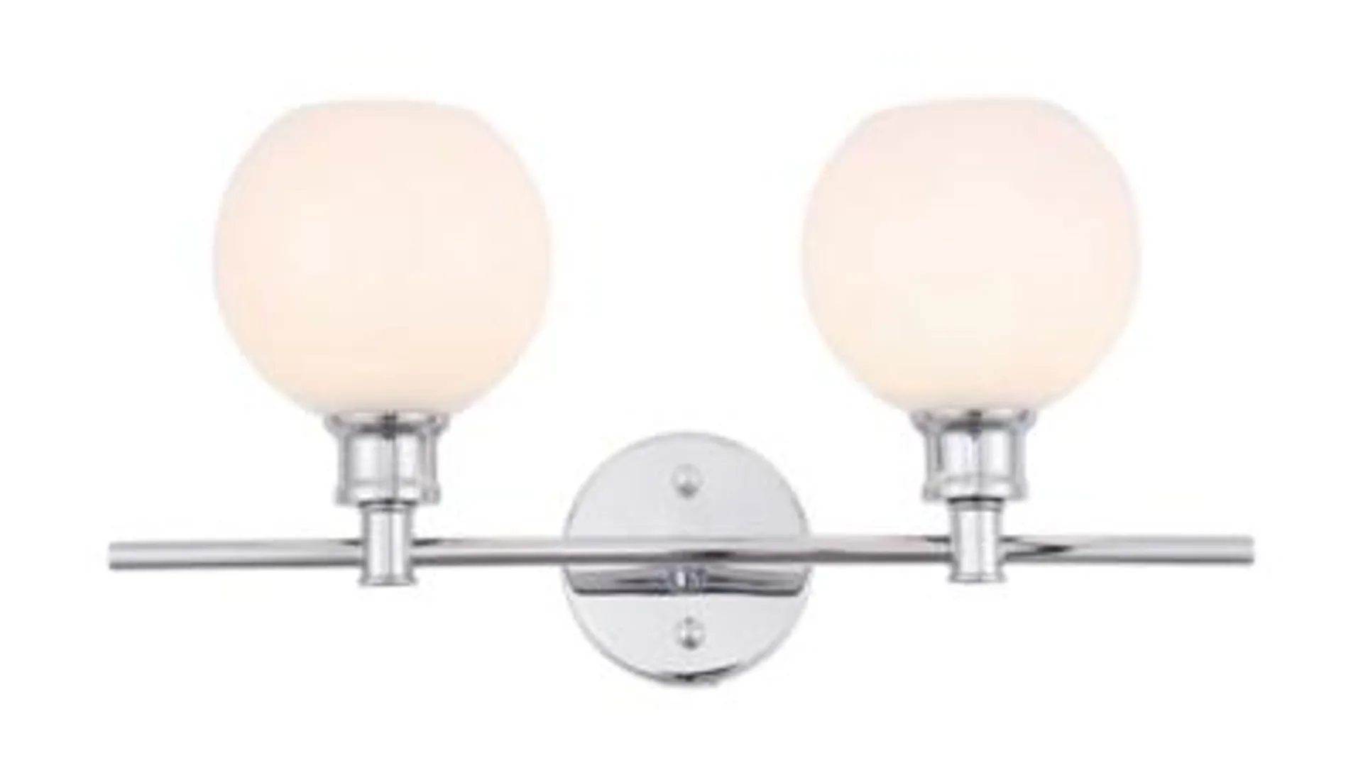 Collier 2 Light Chrome And Frosted White Glass Wall Sconce