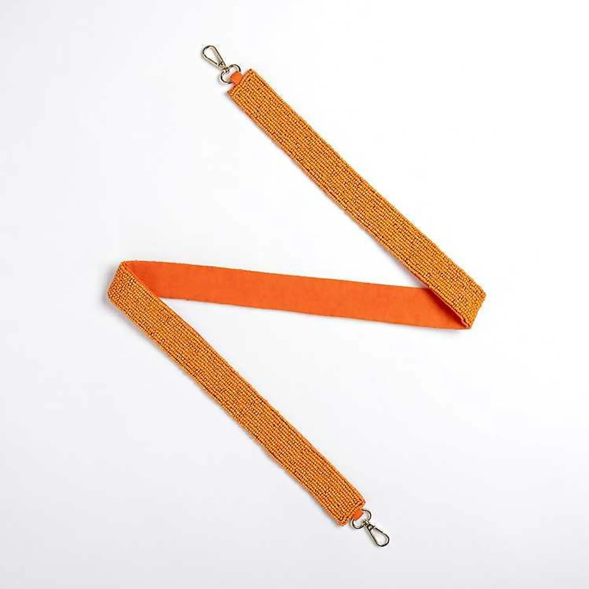 Orange Beaded Purse Strap