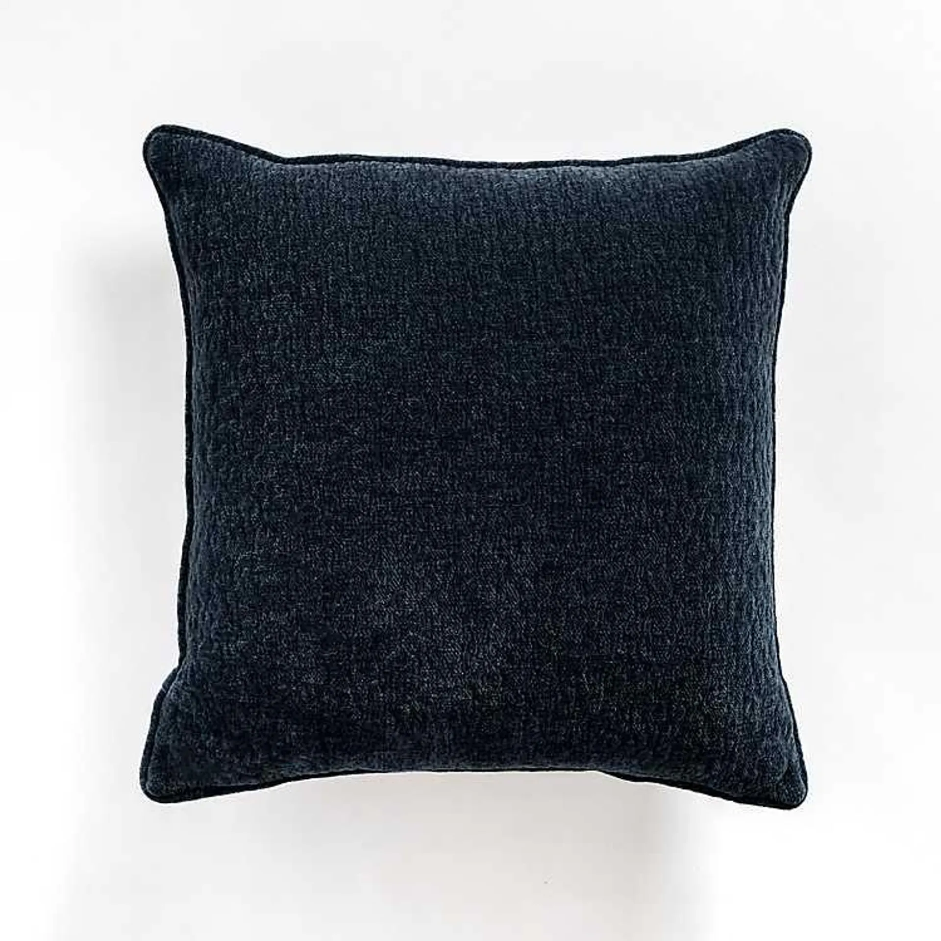 Navy Chenille Leopard Throw Pillow