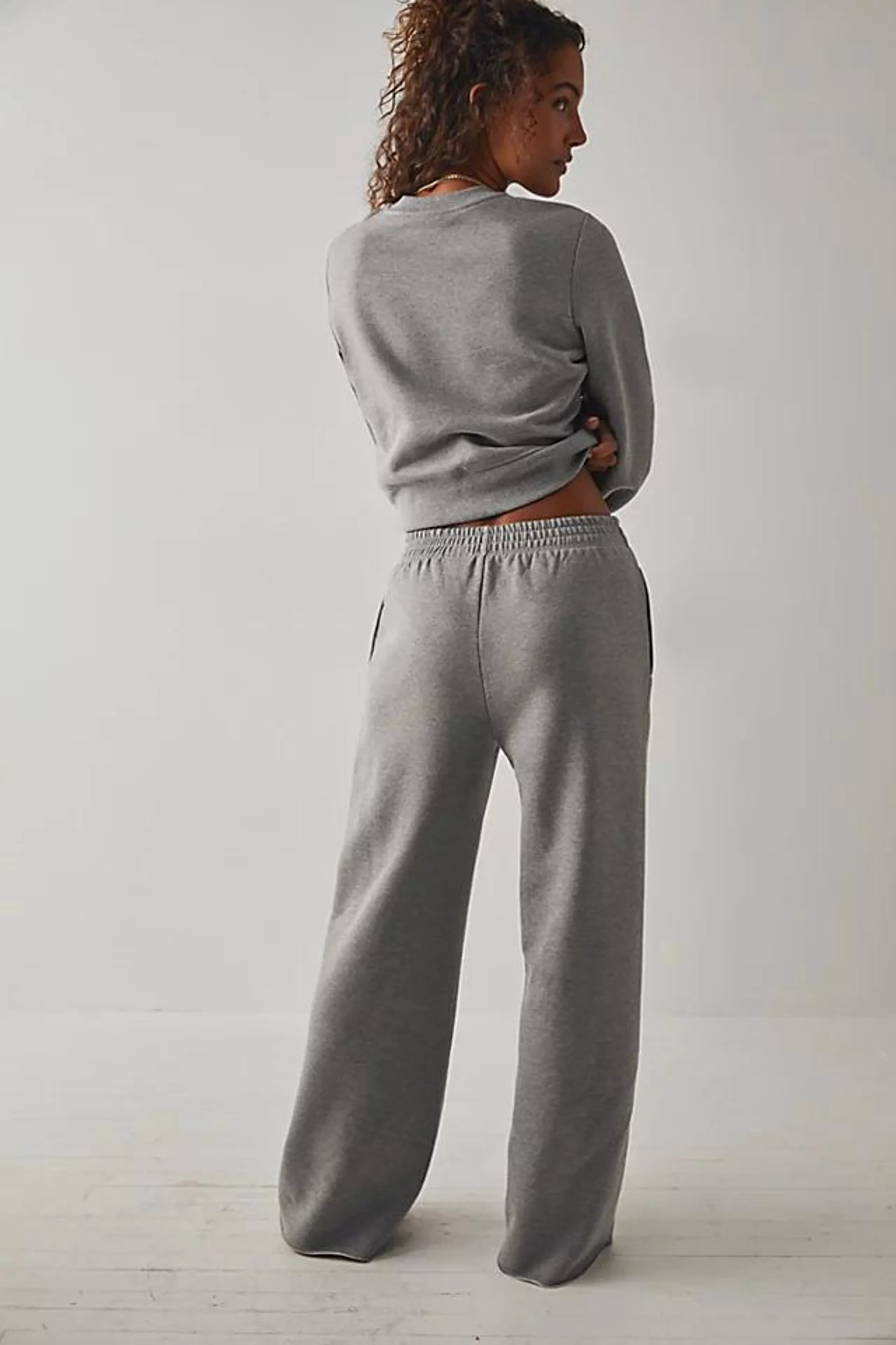 Recycled Fleece Wide-Leg Pants