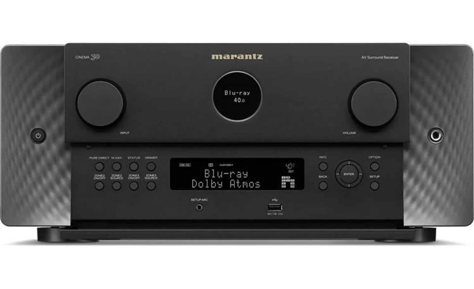 11.4-channel home theater receiver with Dolby Atmos®, Bluetooth®, Apple AirPlay® 2, and Amazon Alexa compatibility (Black)