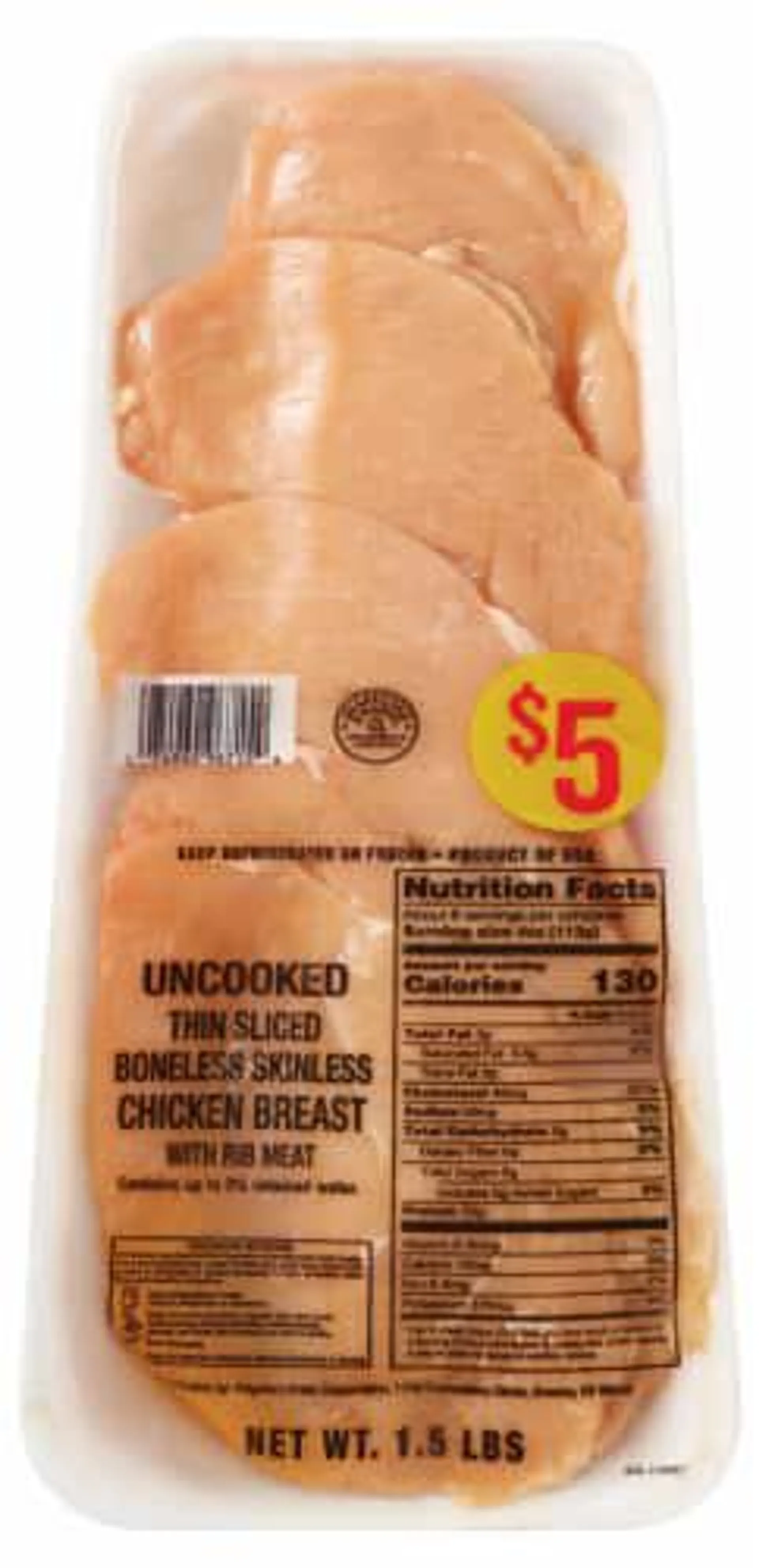 Kroger Boneless Thin-Sliced Fresh Chicken Breast