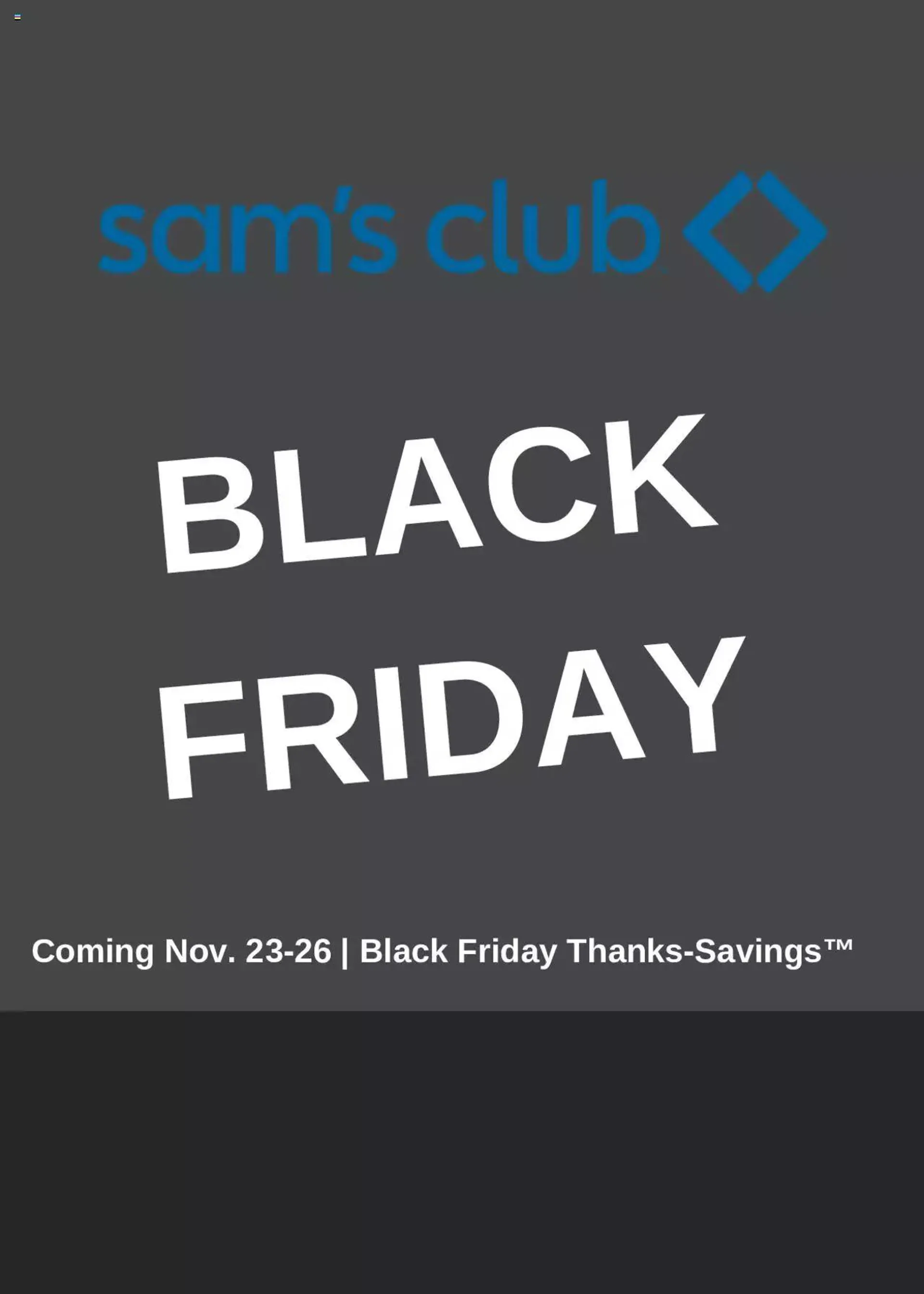 Sam's Club Black Friday notification Valid until Nov 24