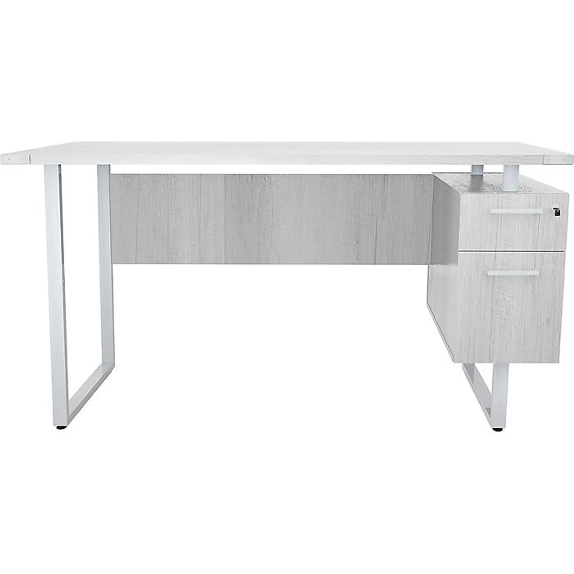 Safco Mirella SOHO 62"W Desk with Built-In Pedestal,