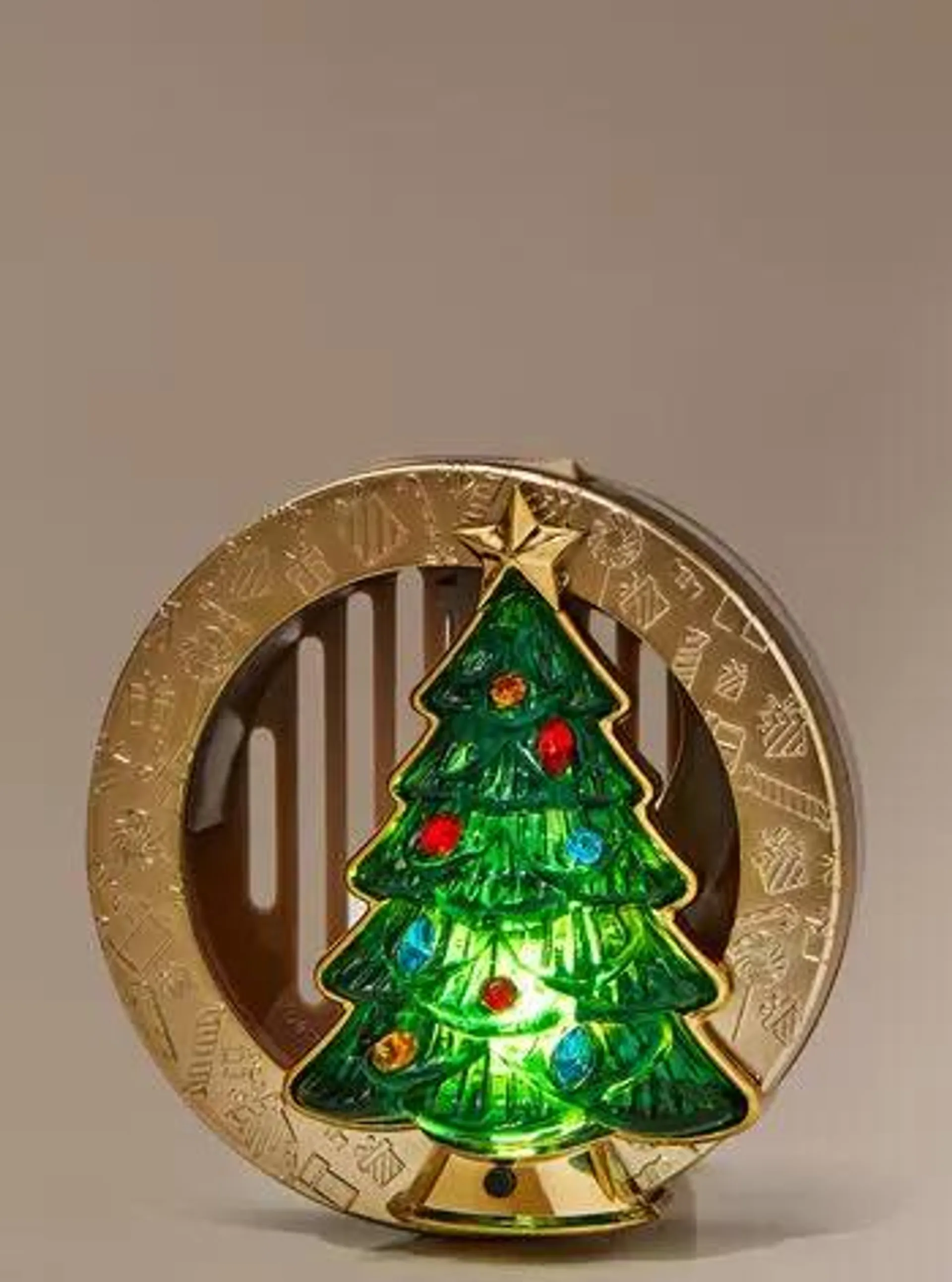 Light-Up Christmas Tree Visor & Vent Clip Car Fragrance Holder