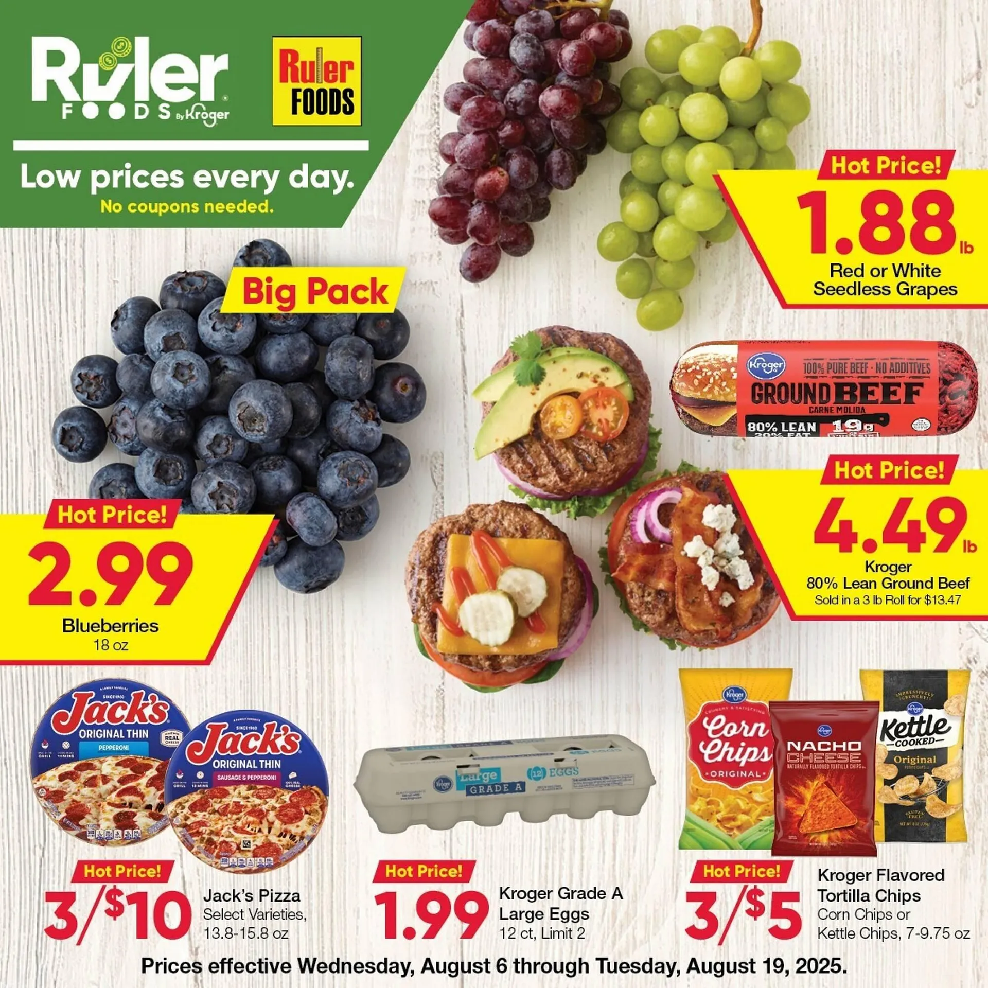Weekly ad Ruler Foods Weekly Ad from August 6 to August 19 2025 - Page 1