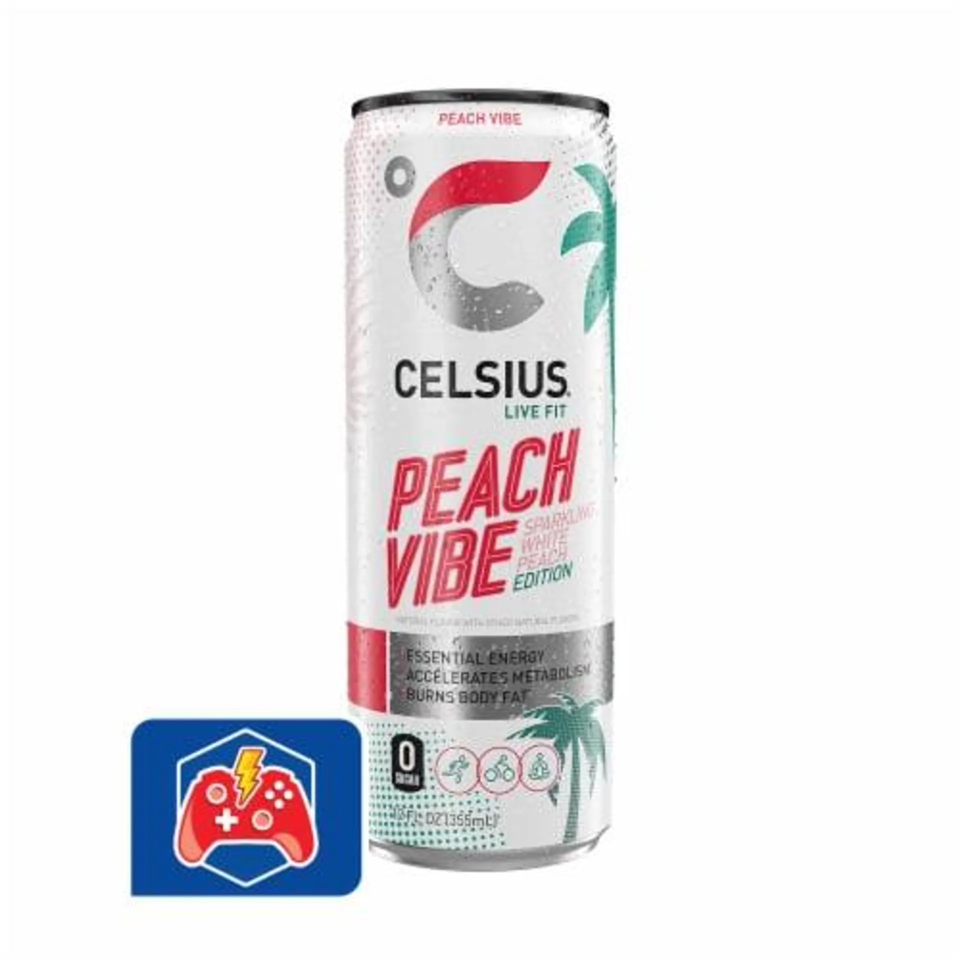 CELSIUS® Sparkling Peach Vibe Energy Drink Can