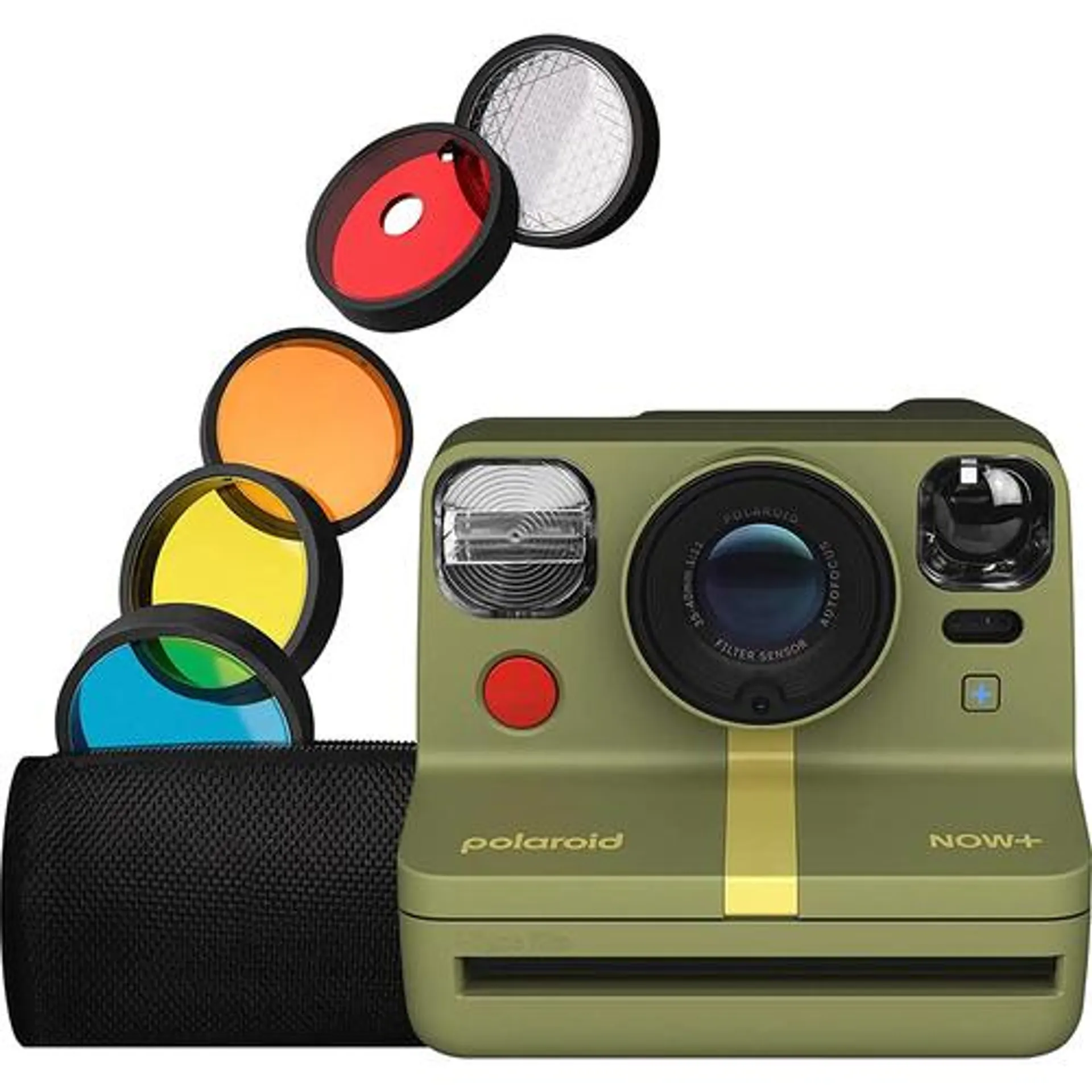 Polaroid Originals Now+ 2nd Generation i-Type Instant Camera, Forest Green + 5 Lens Filters (9075)