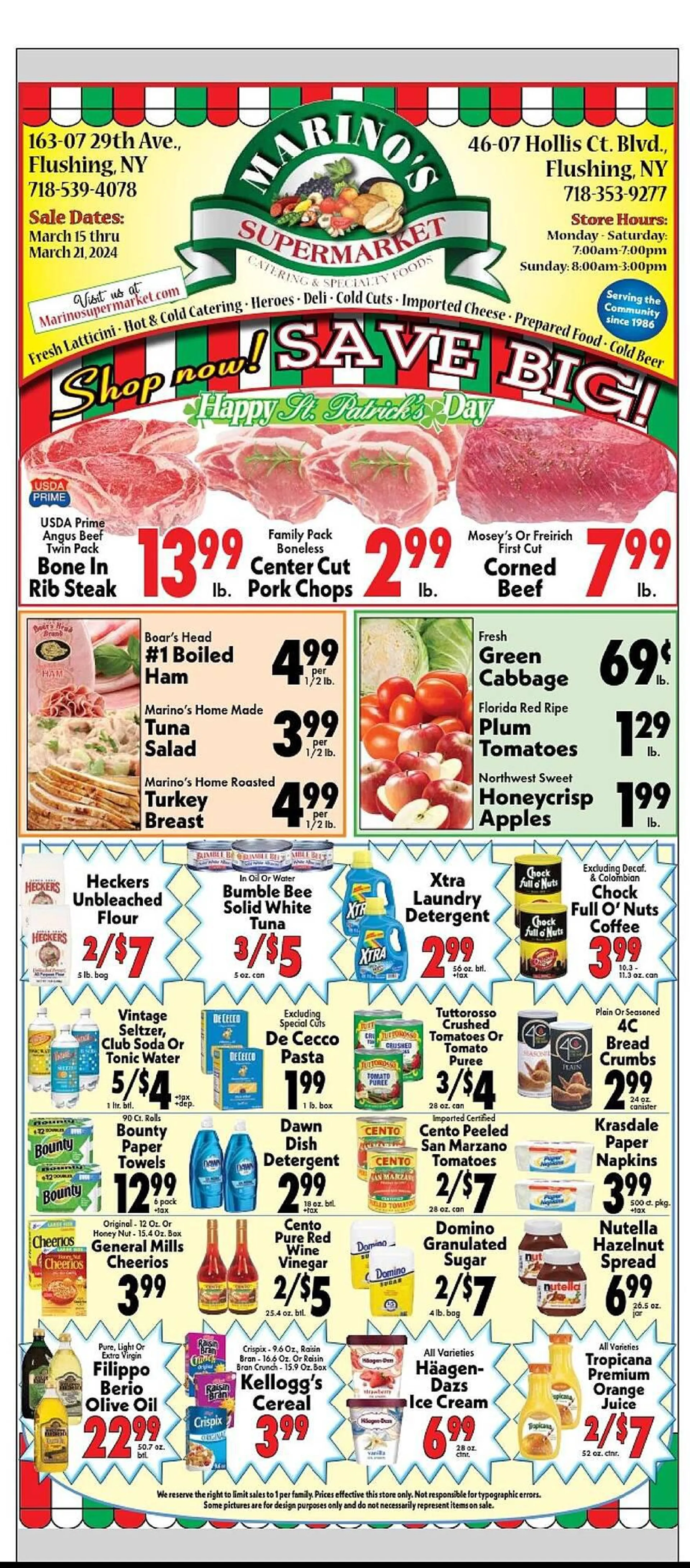 Weekly ad Marino's Supermarket Weekly Ad from March 15 to March 21 2024 - Page 