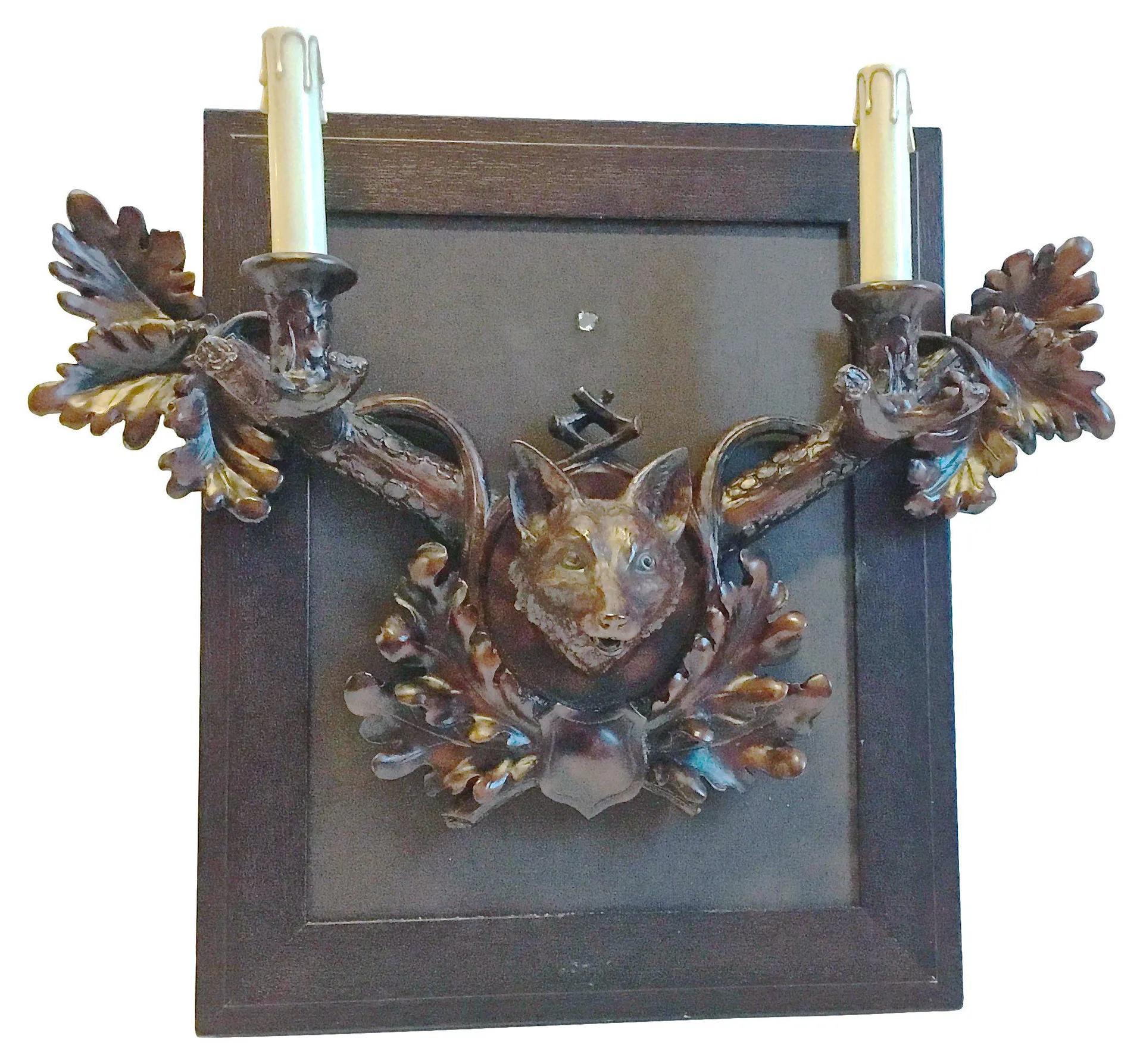Fox & Leaf Composite Wall Sconce