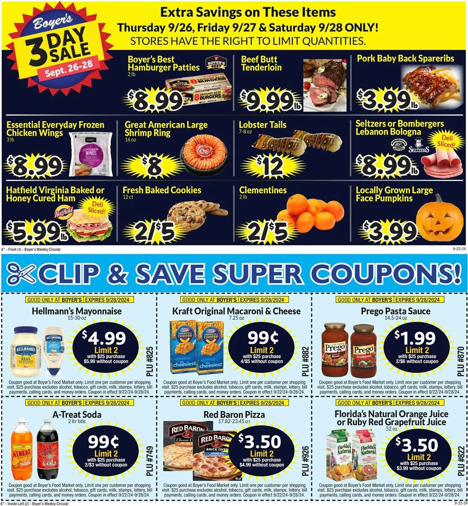 Boyers Food Markets Weekly Ad - 1