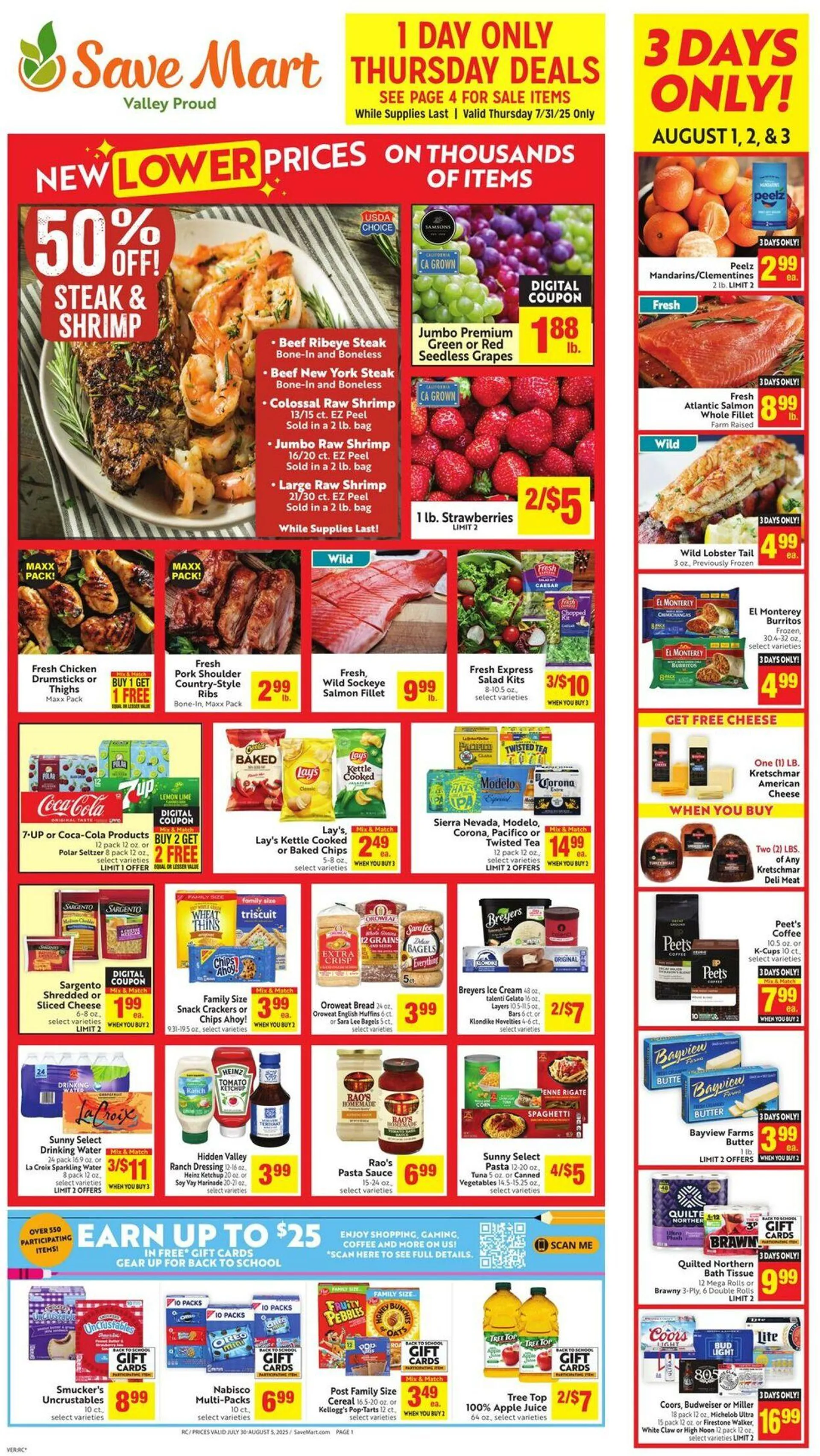 Weekly ad Save Mart Current weekly ad from July 30 to August 5 2025 - Page 1