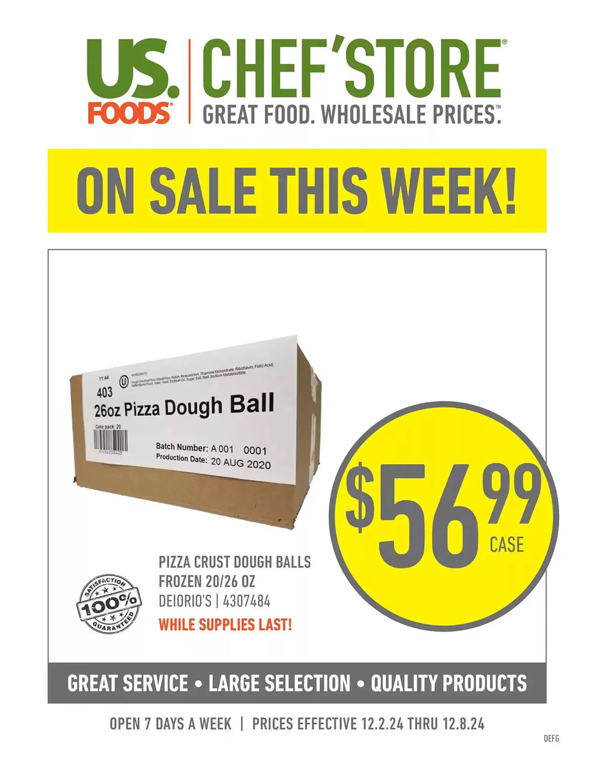 US Foods Chefs Store Weekly Ad - 1