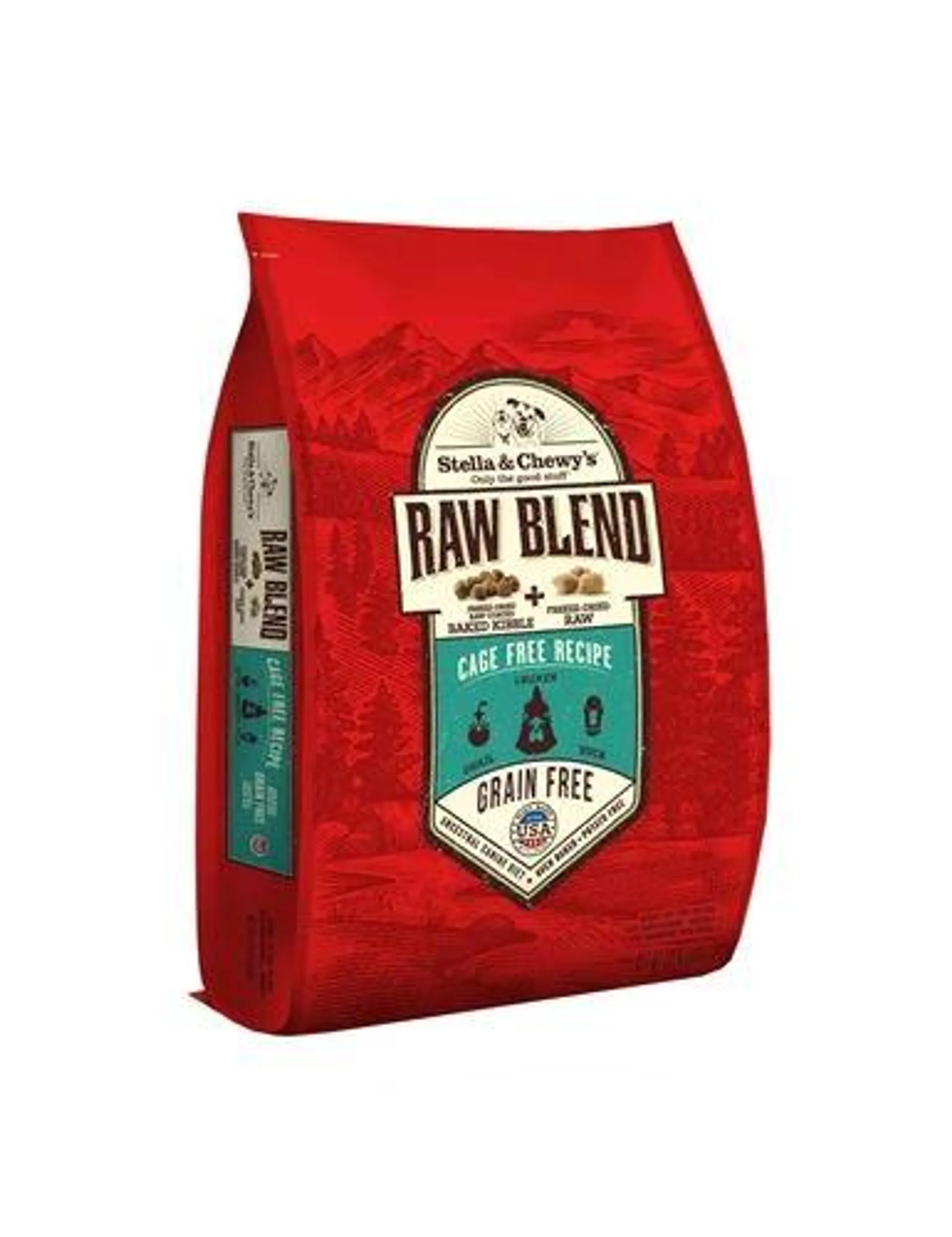 Stella & Chewy's Dog Raw Blend Kibble, Cage Free Recipe, 22 Pounds