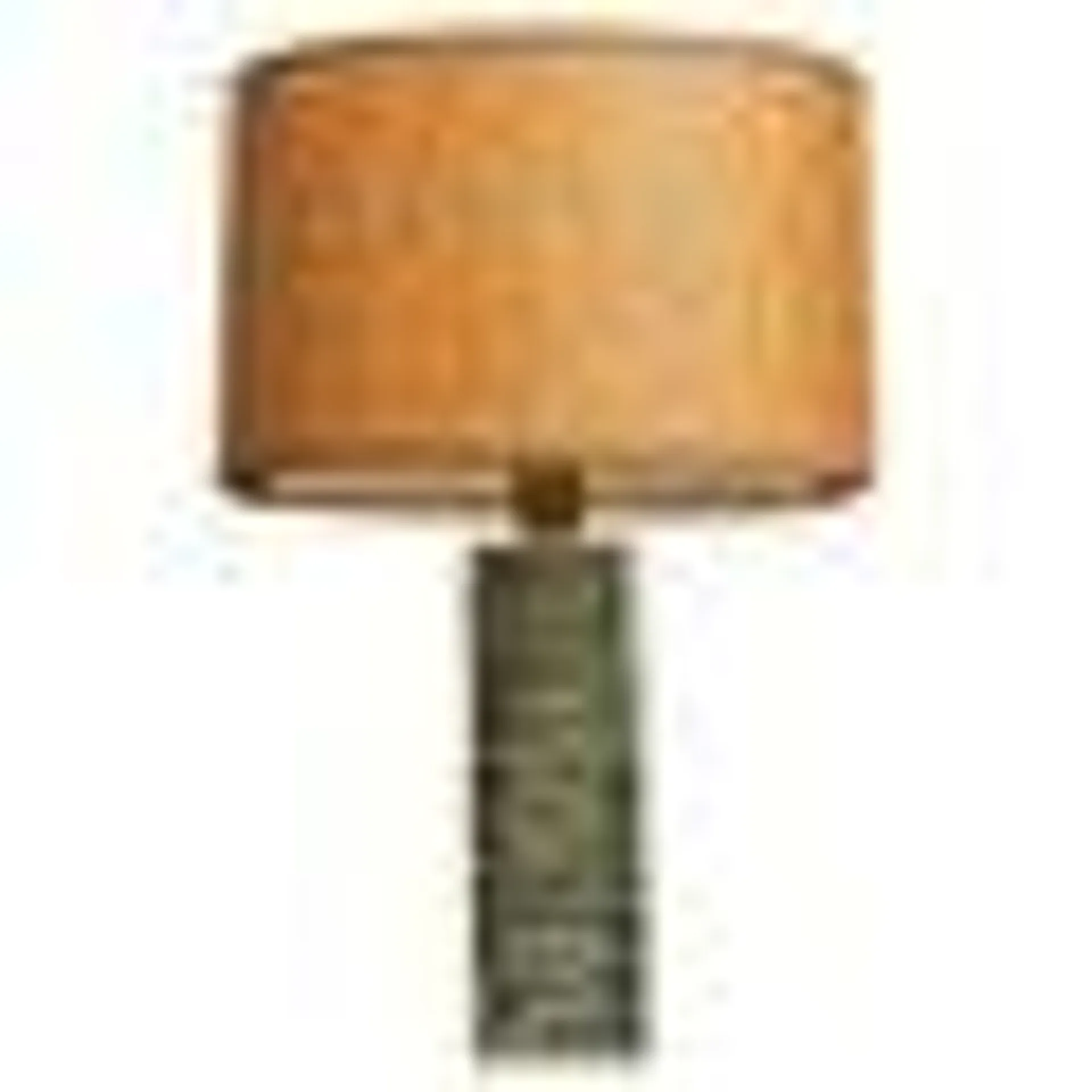 Ceramic Table Lamp with Custom Made Lampshade by René Houben, 1970s