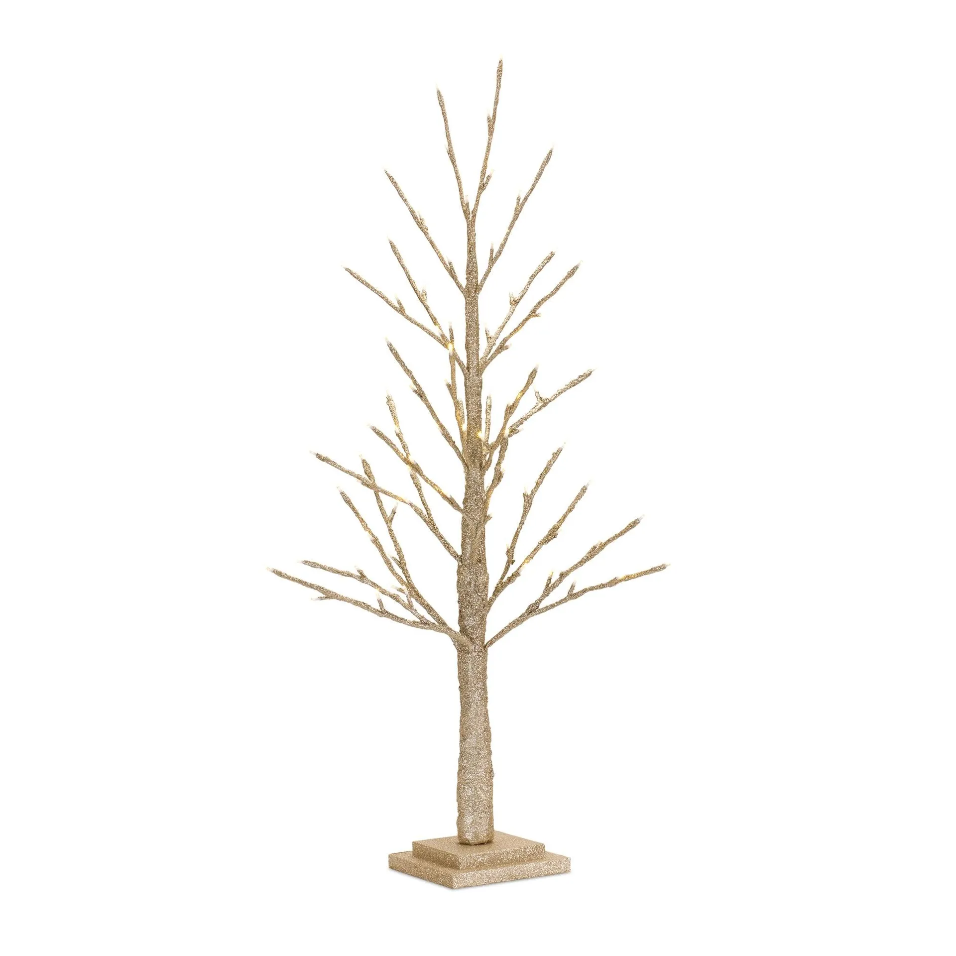 LED Lighted Gold Twig Tree 36"