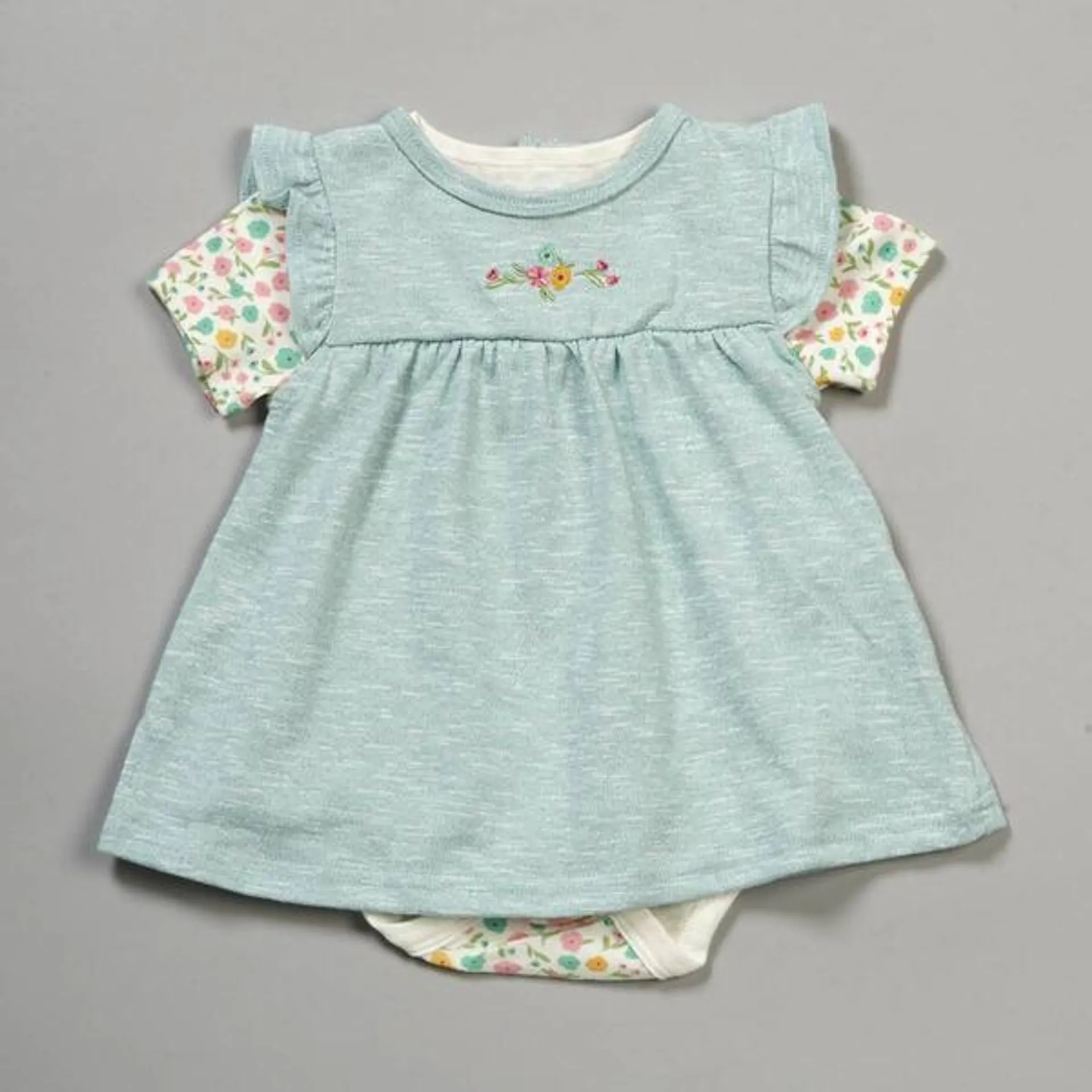 Baby Girl (NB-9M) René Rofé® 2pc. Floral Bodysuit & Dress Set