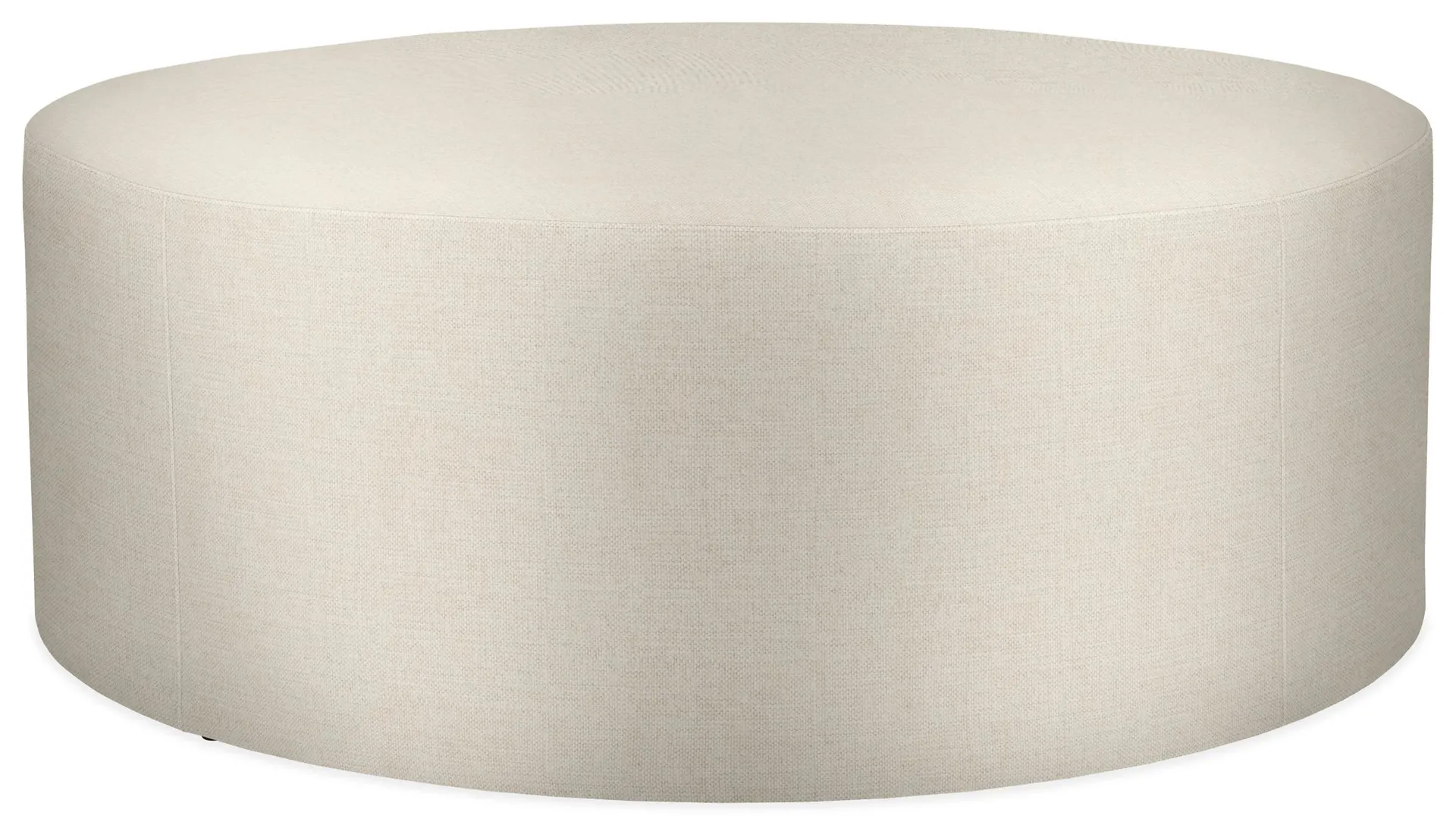 Aero 42 diam 15h Round Ottoman in Sumner Ivory