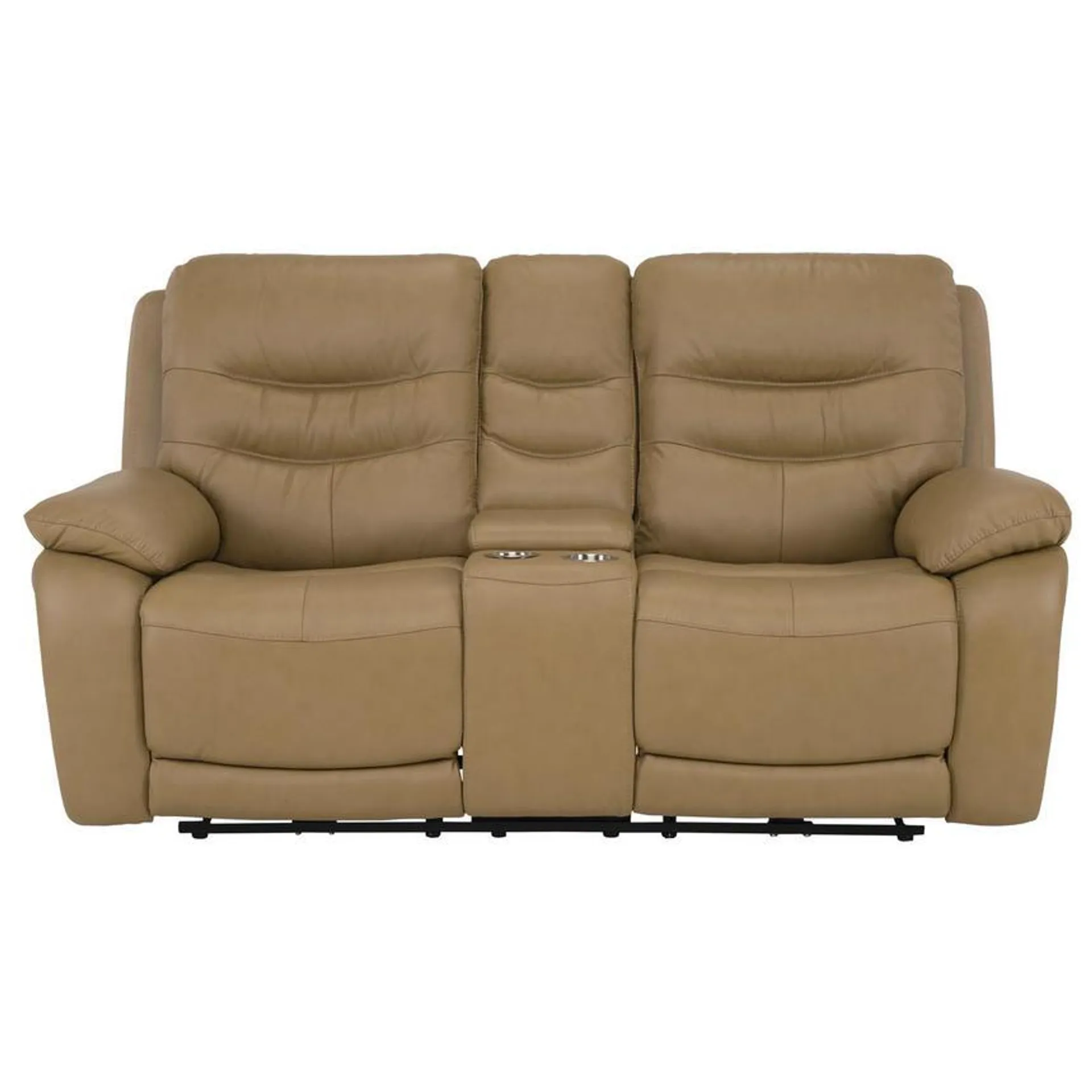 Asher Leather Power Reclining Sofa w/Console