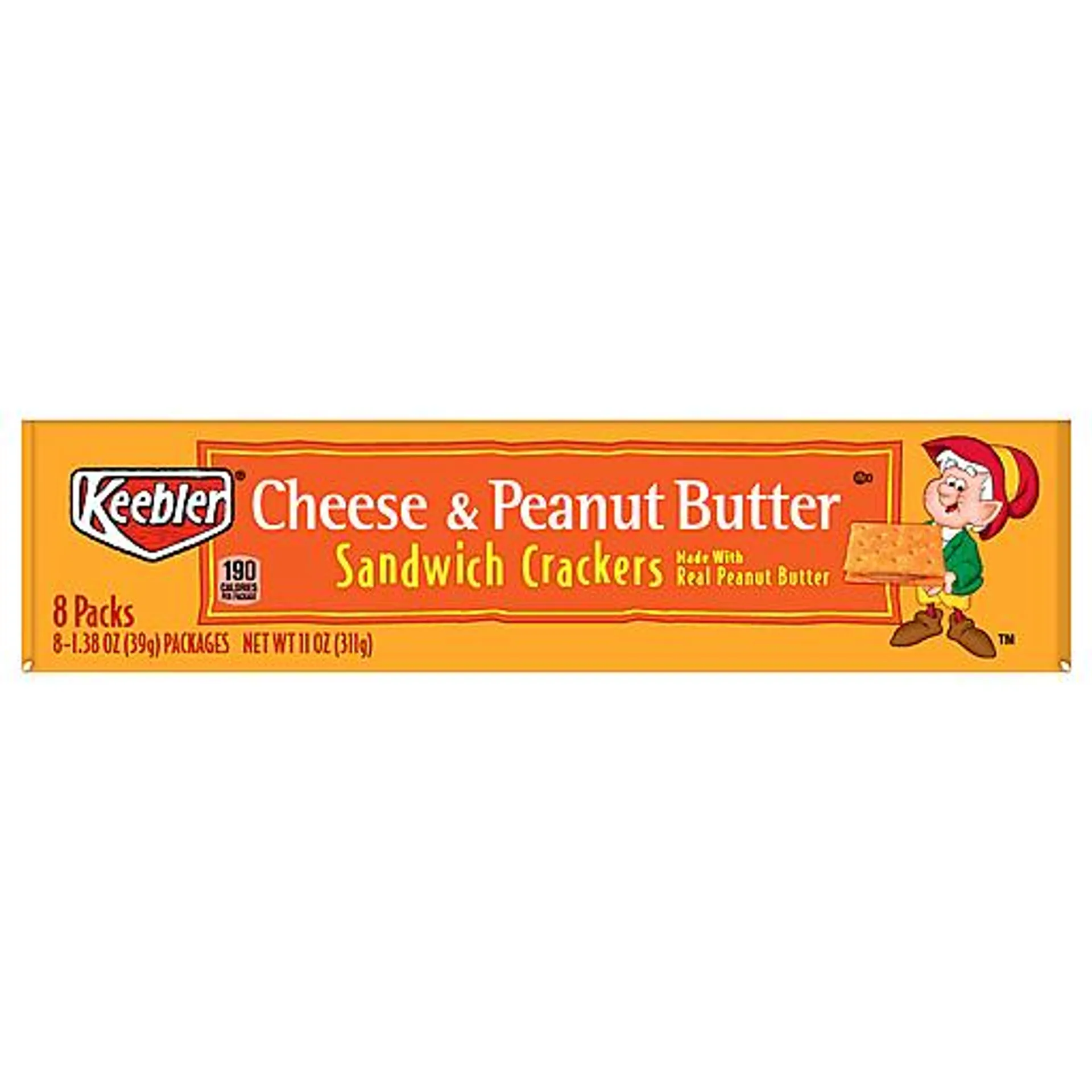 Ferrero Keebler Cheese and Peanut Butter Sandwich Crackers Snack Packs 1.38 oz package 8 ct