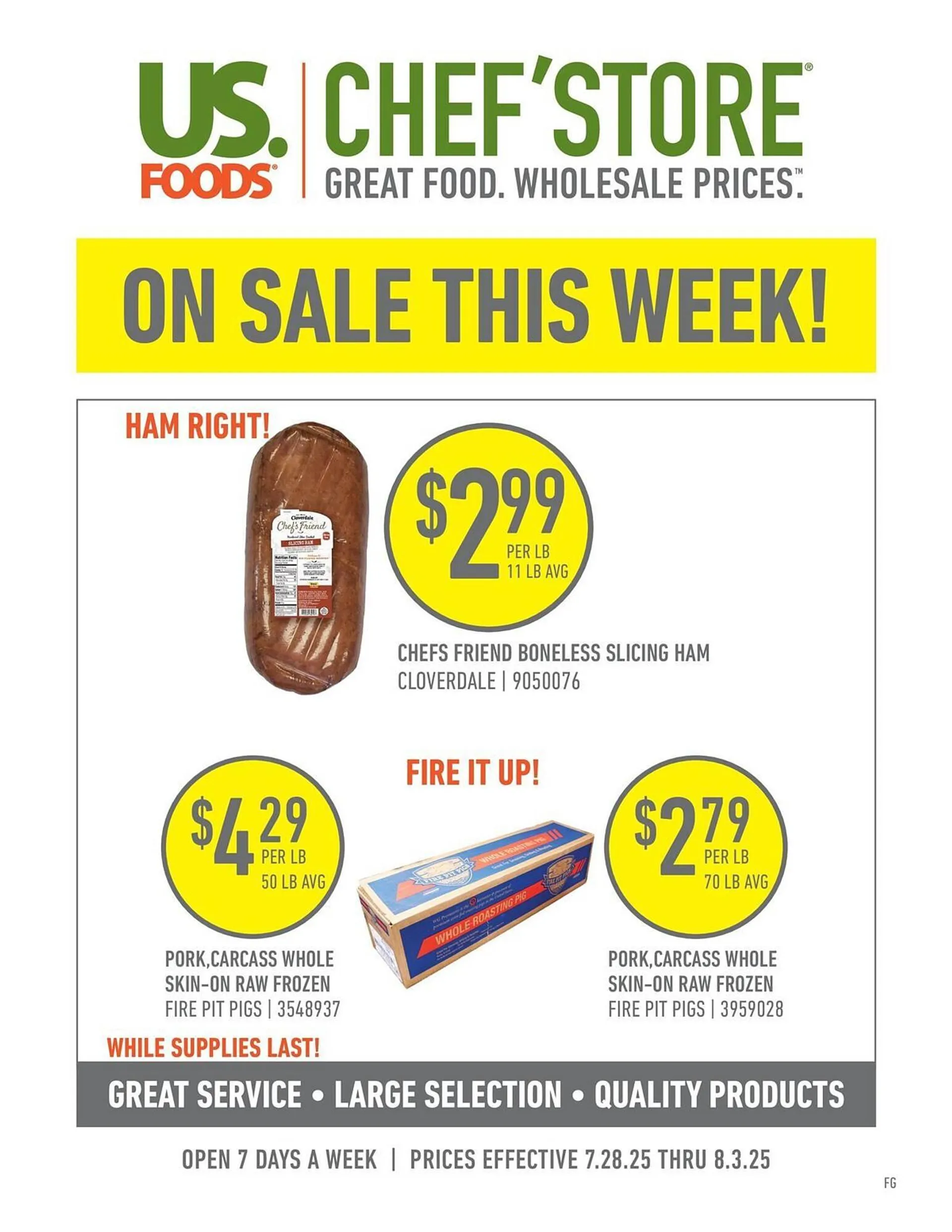 Weekly ad US Foods Chef's Store Weekly Ad from July 28 to August 3 2025 - Page 1