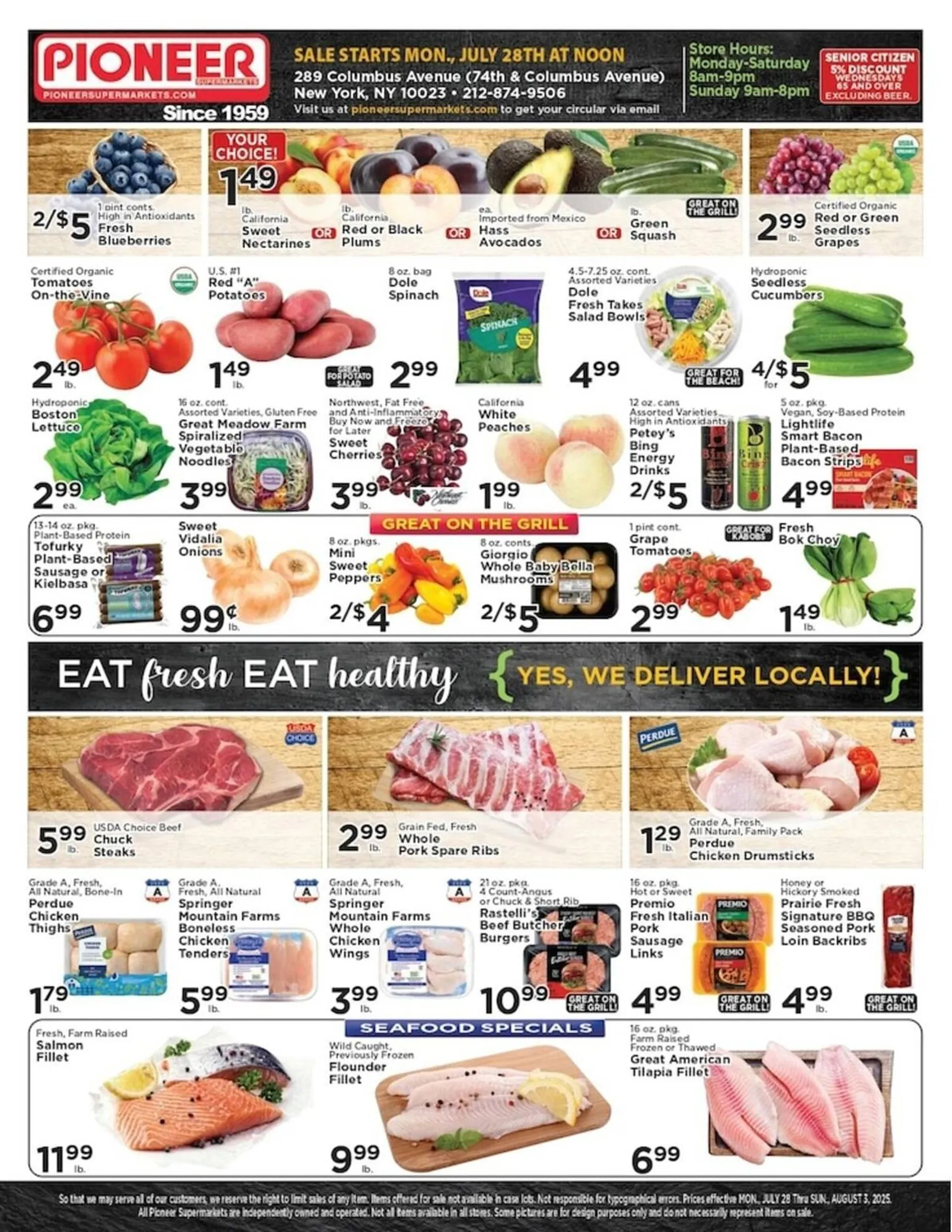 Weekly ad Pioneer Supermarkets Weekly Ad from July 28 to August 3 2025 - Page 1