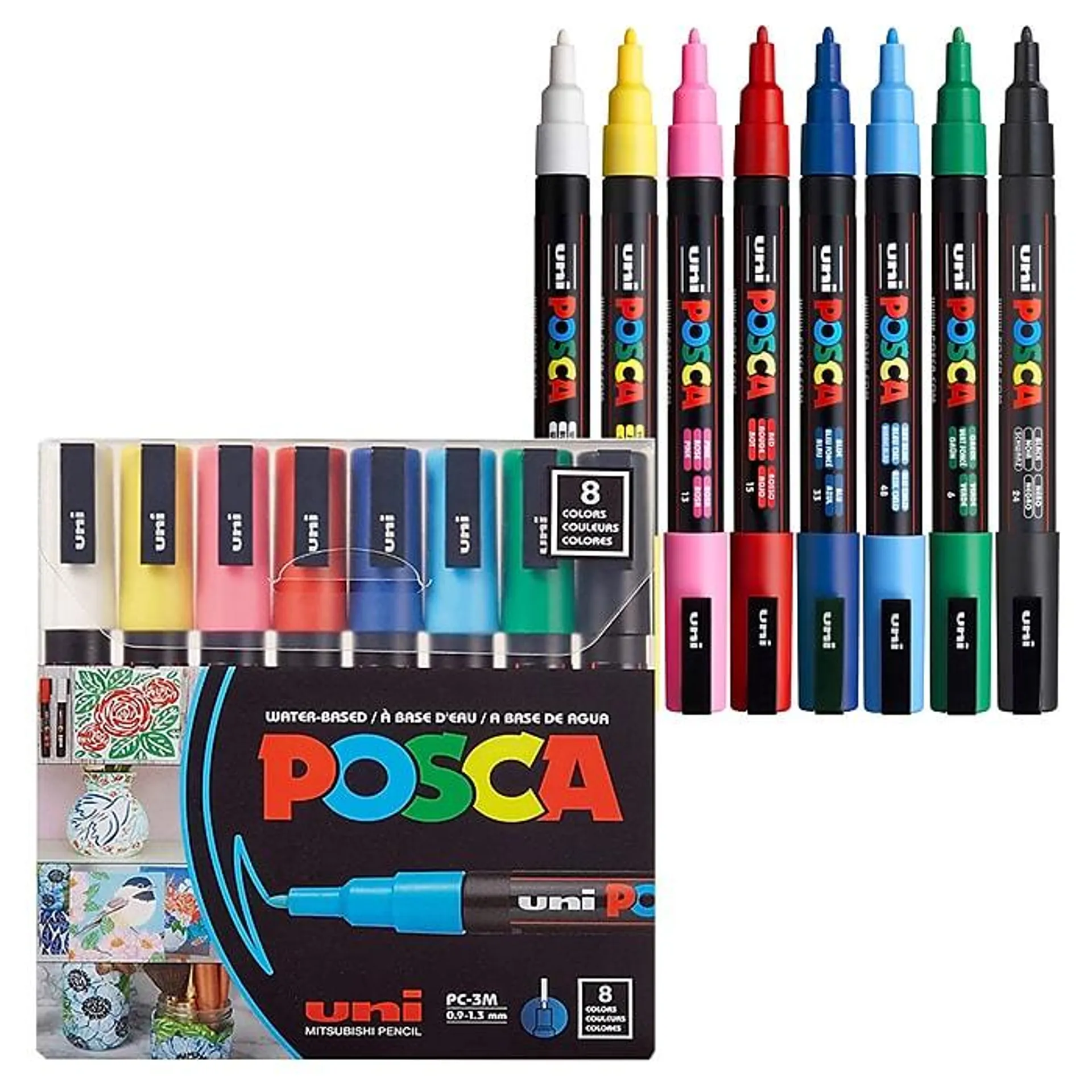 uni POSCA PC-3M Water-Based Paint Markers,