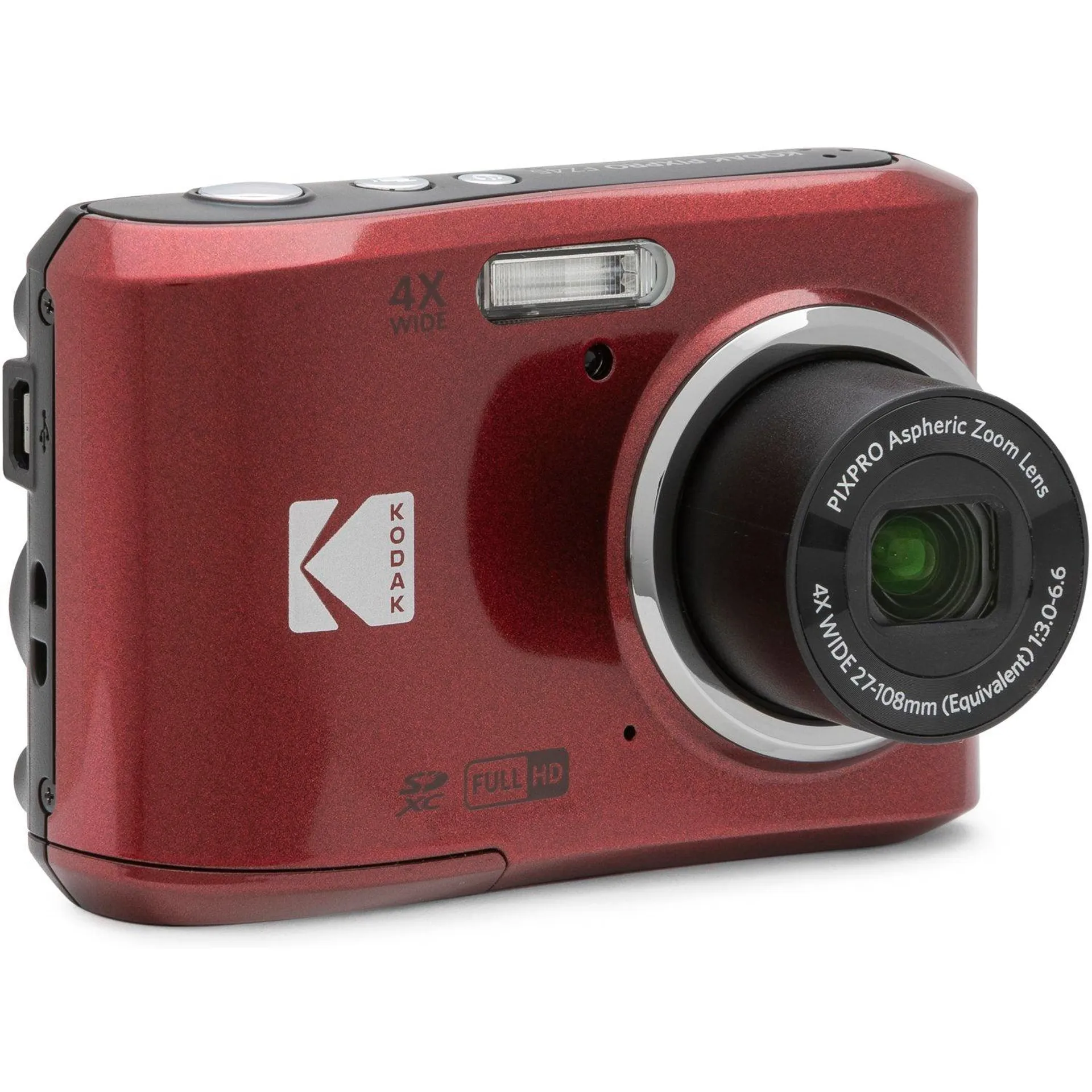 Kodak PIXPRO FZ45 16MP Digital Camera, Red - FZ45RD