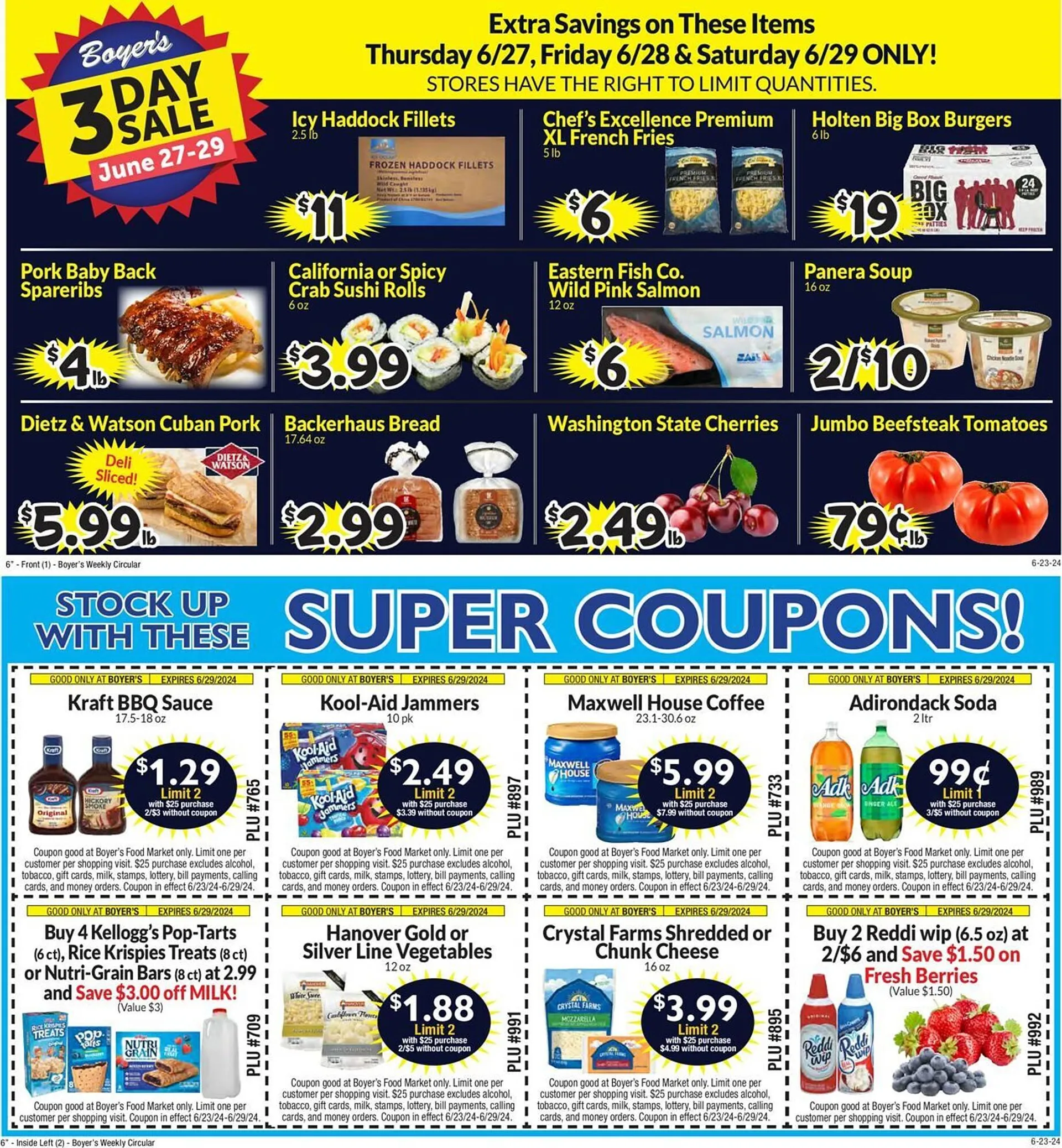 Boyers Food Markets Weekly Ad - 1