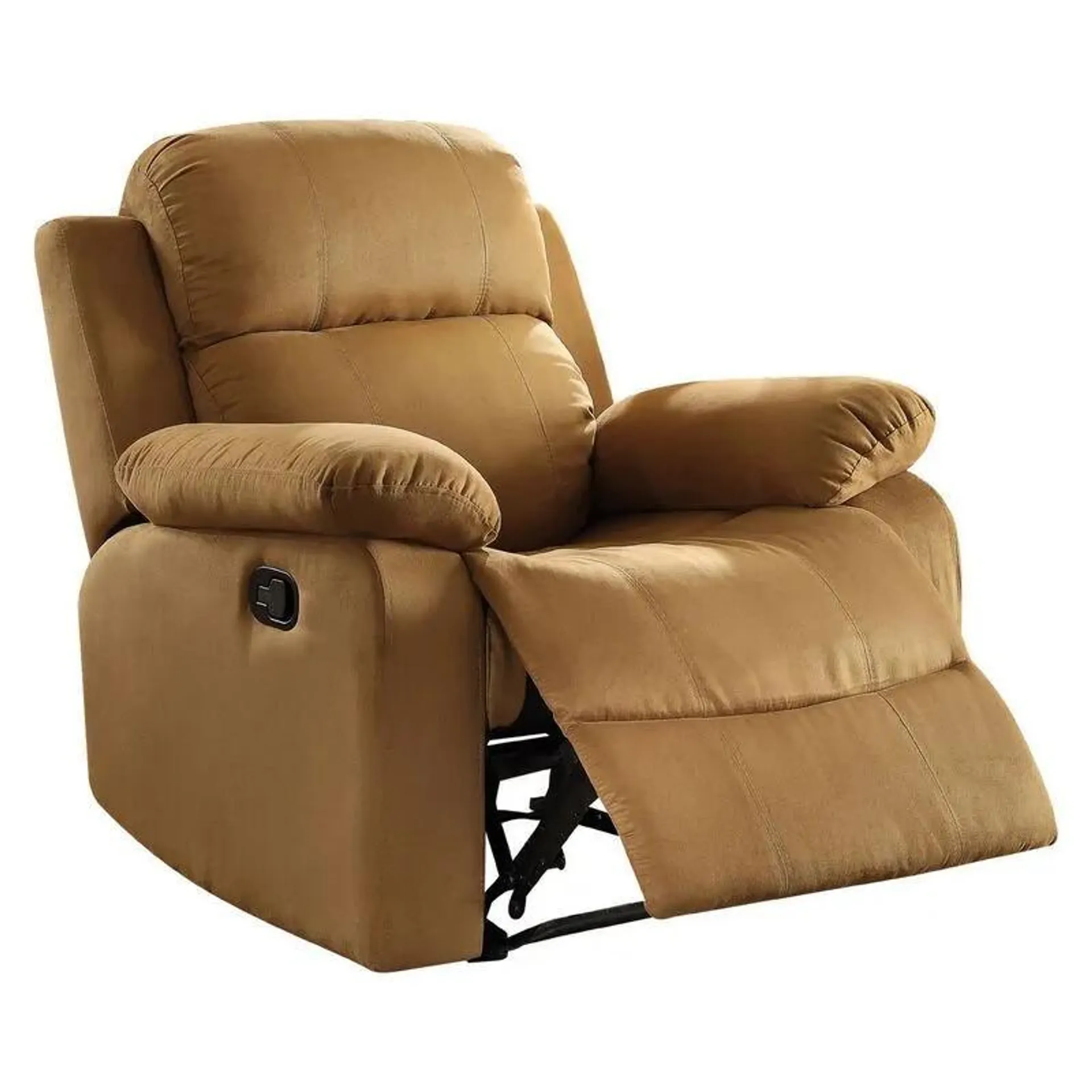 Parklon Recliner , Brown Microfiber-Benzara