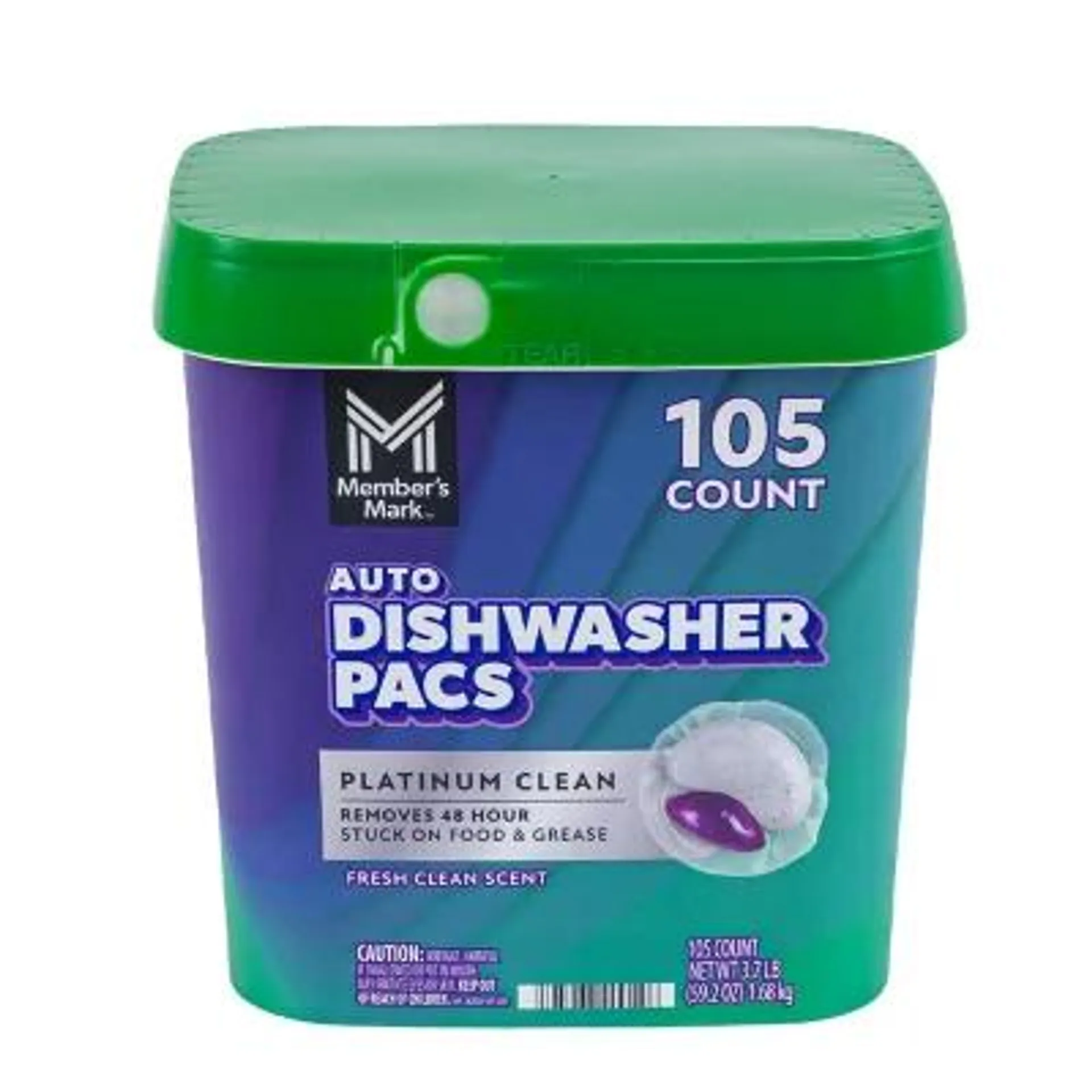 Member's Mark Platinum Clean Automatic Dishwasher Pacs, Fresh Clean, 105 ct.