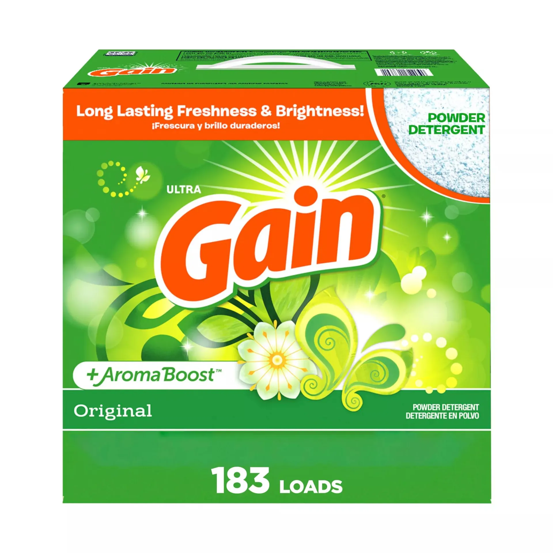 Gain + AromaBoost Powder Laundry Detergent - Original Scent, 183 loads/169 oz.