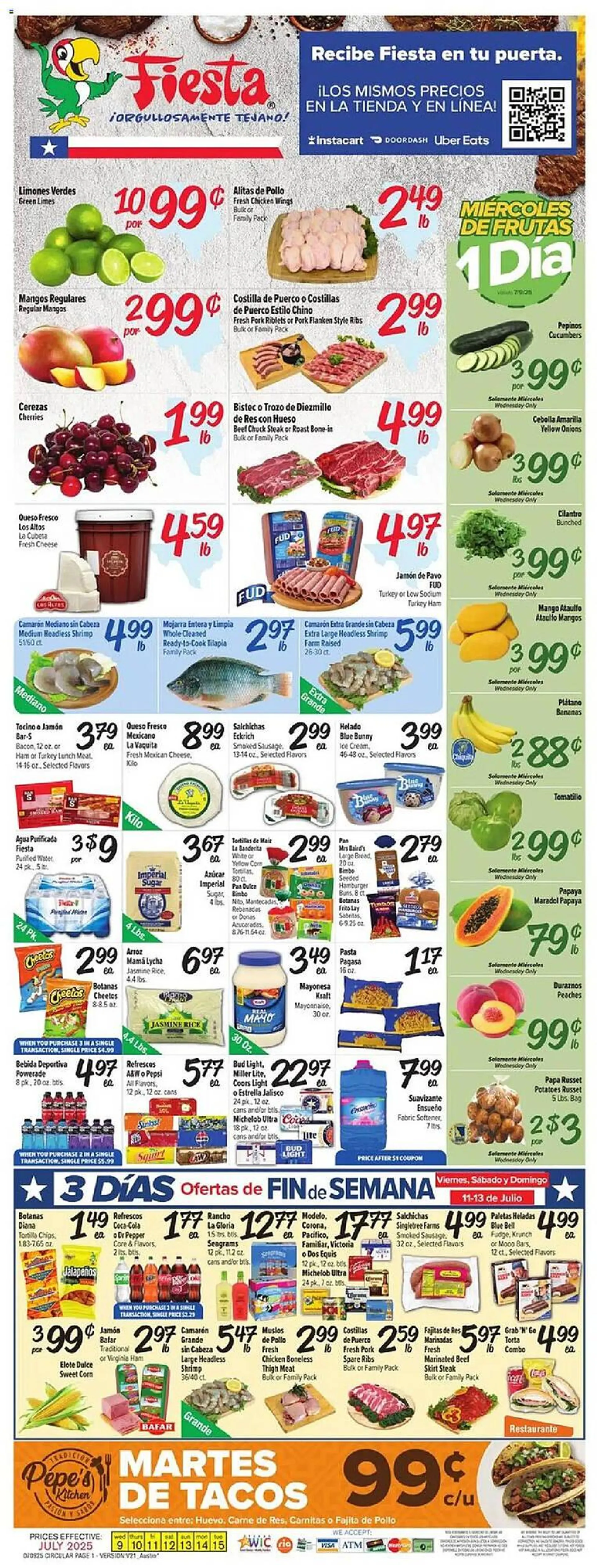 Weekly ad Fiesta Mart Weekly Ad from July 9 to July 16 2025 - Page 1