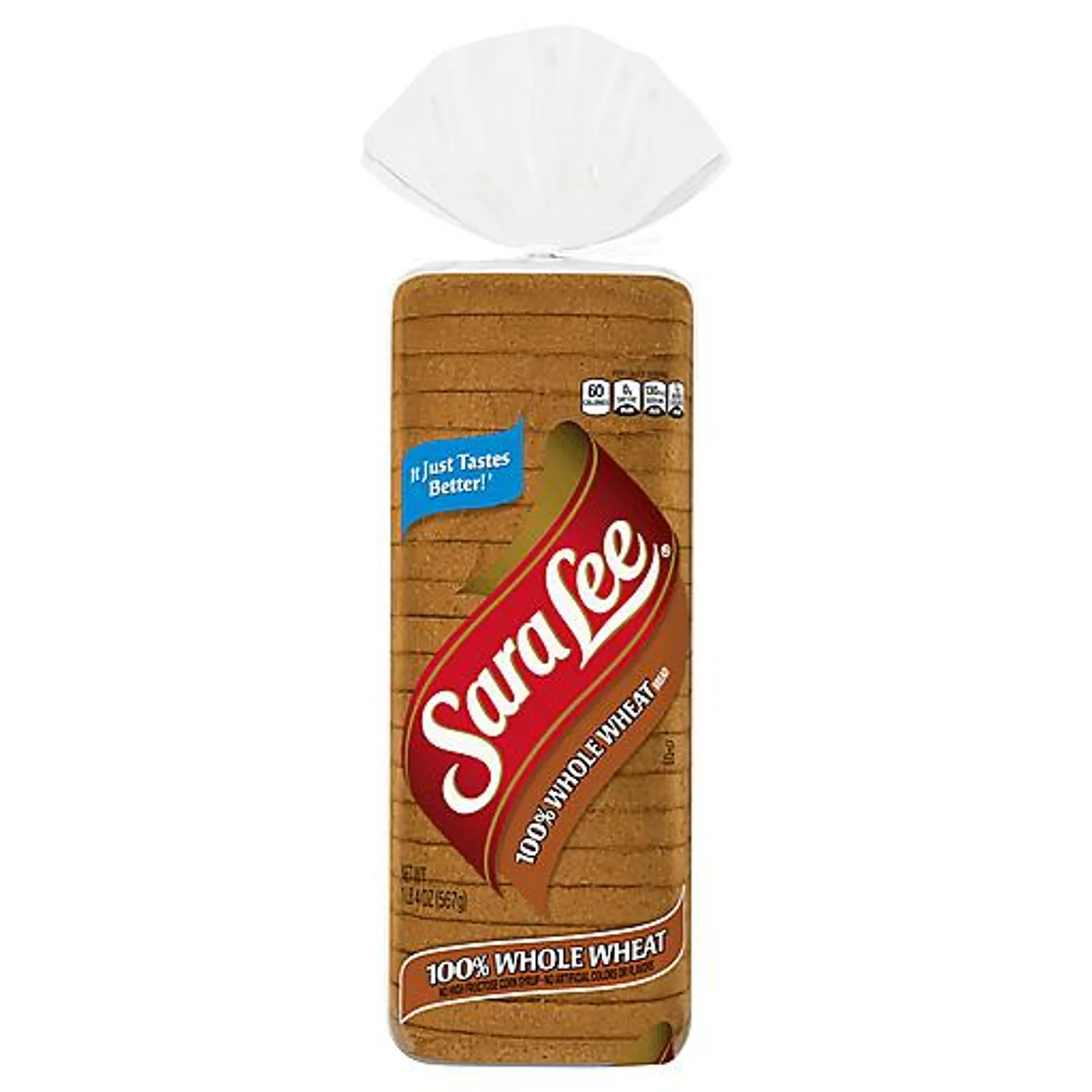 Sara Lee Bread, 100% Whole Wheat 20 oz